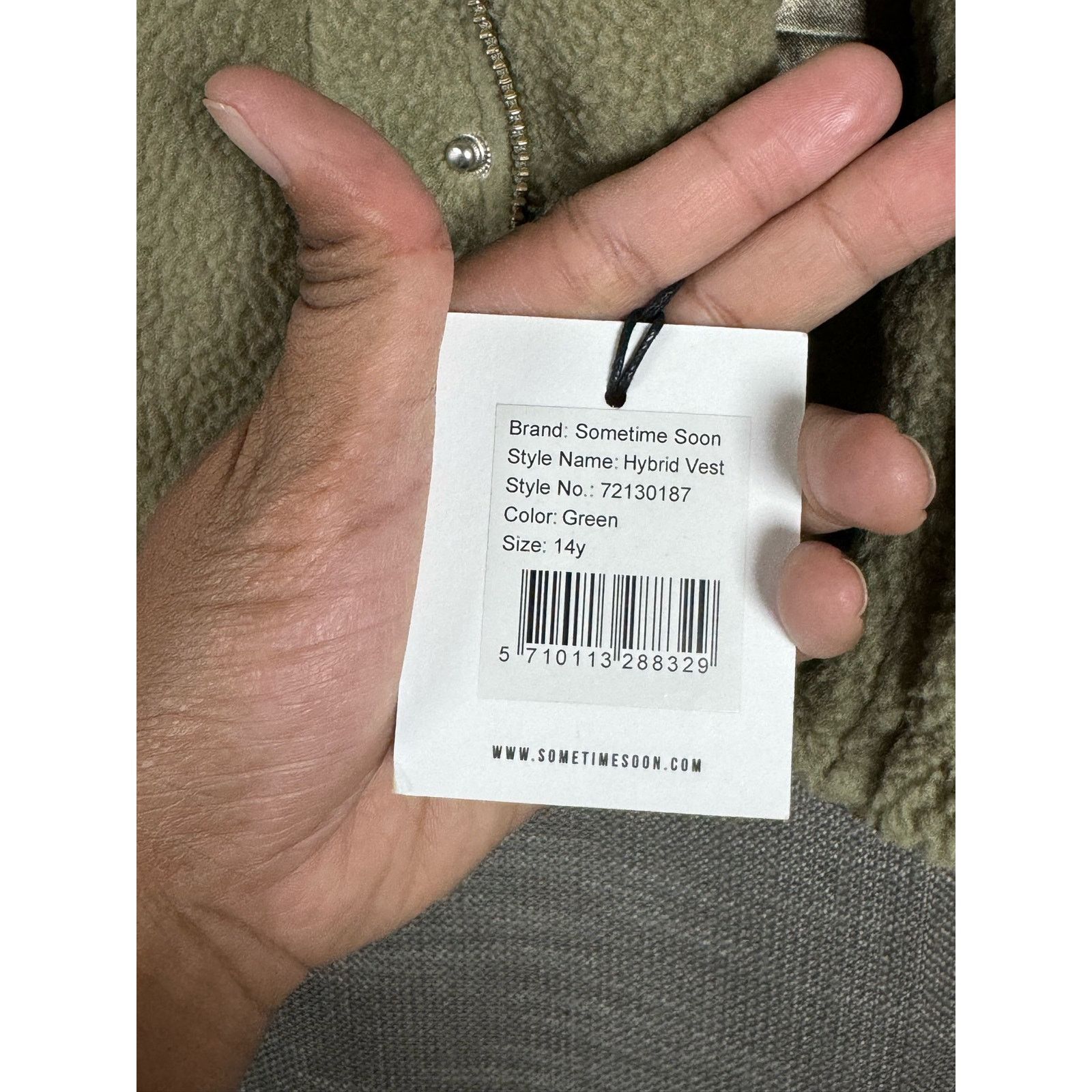 Other Sometime Soon Hybrid Vest Outerwear for Kids Size 14Y - NWT Size US L / EU 52-54 / 3 - 7 Thumbnail