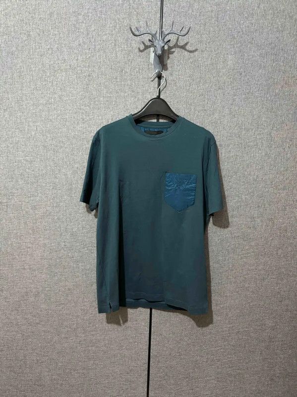 Prada Prada Blue Cotton Logo T-Shirt for Men Size US M / EU 48-50 / 2 - 1 Preview