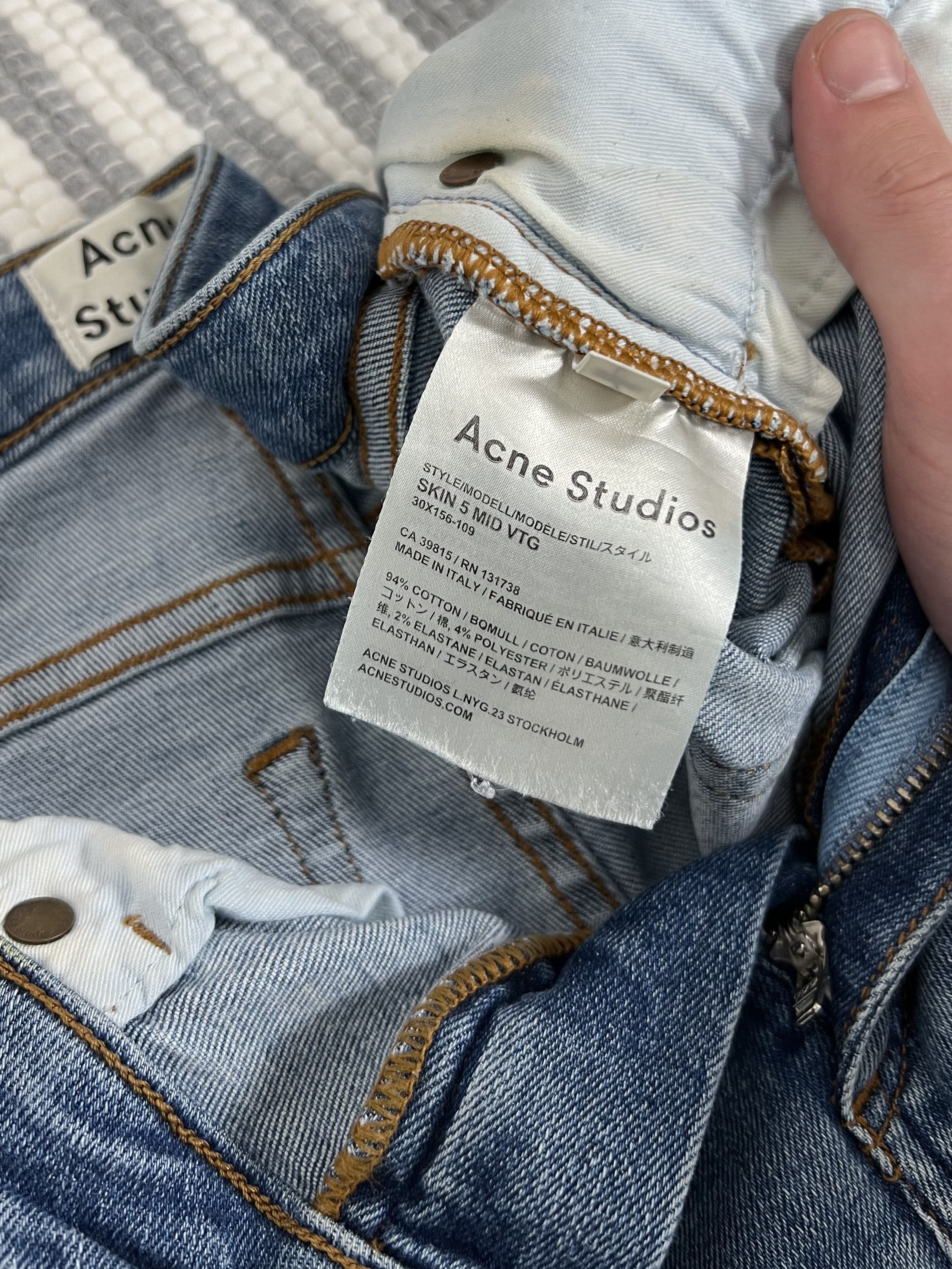 Acne Studios Acne Studios Blue Denim Skinny Jeans Pants Size 27" / US 4 / IT 40 - 6 Thumbnail