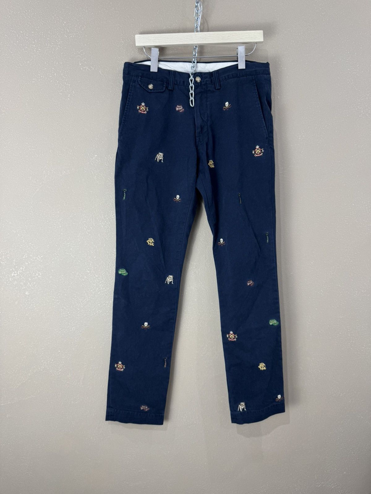 Polo Ralph Lauren Polo Ralph Lauren Embroidered Dog Pants Chinos Rare Size US 34 / EU 50 - 1 Thumbnail
