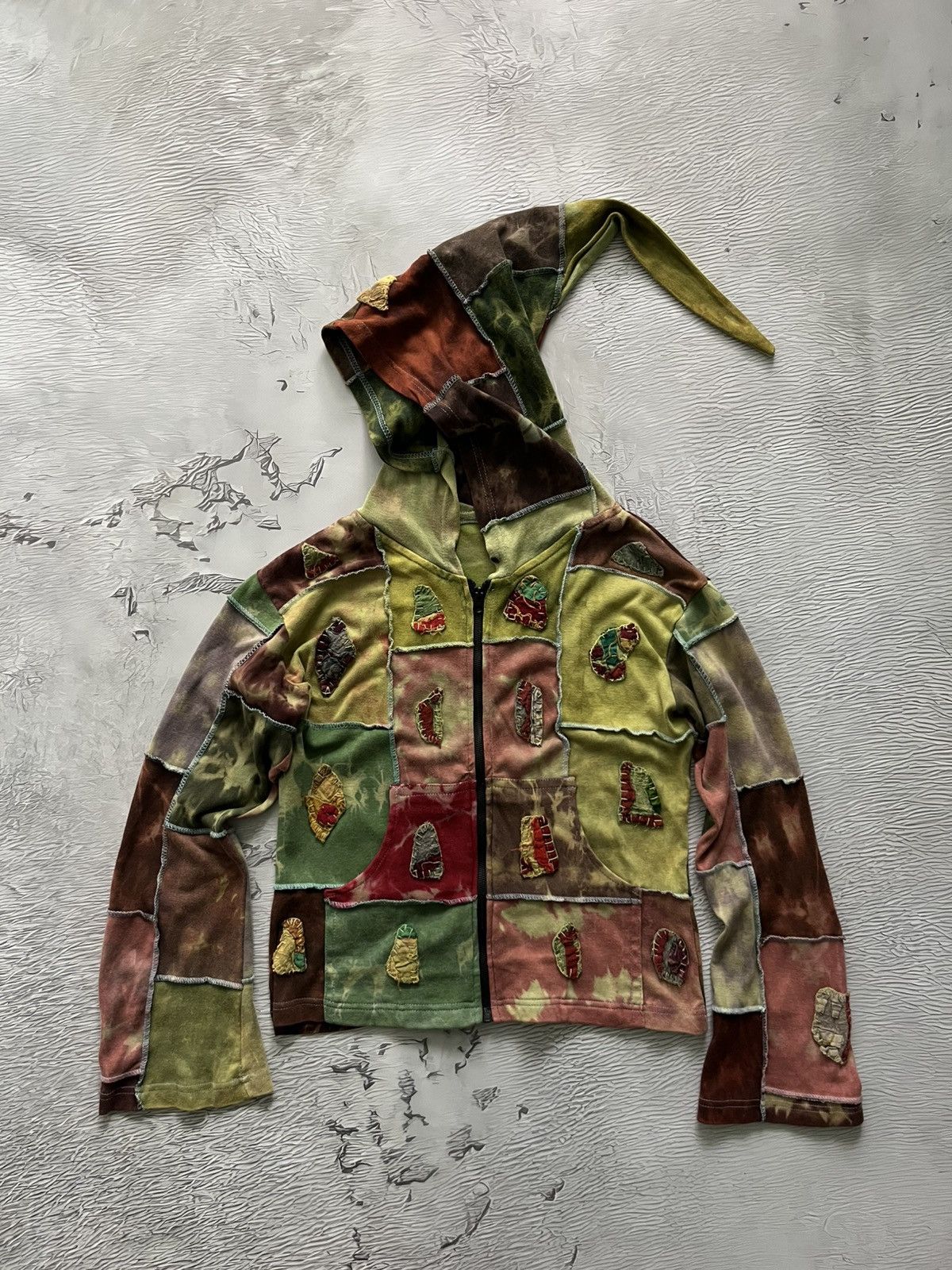 Vintage Vintage Nepal Miz Elf Hoodie Y2K Patchwork Opium Avant Garde Size US S / EU 44-46 / 1 - 2 Thumbnail