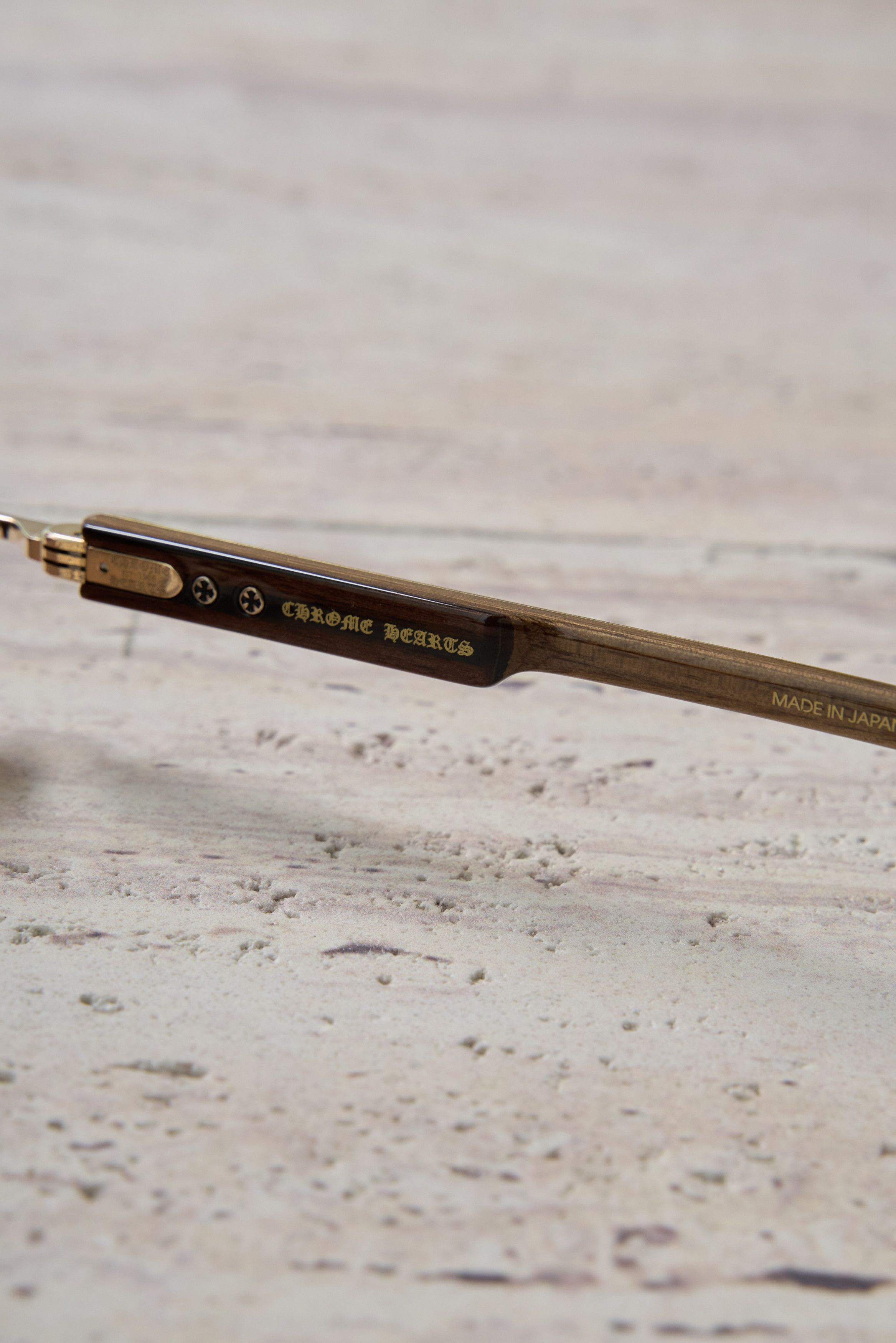 Chrome Hearts CROME HEARTS DEEP I Gold Plated/Wood Ebony Size ONE SIZE - 3 Thumbnail