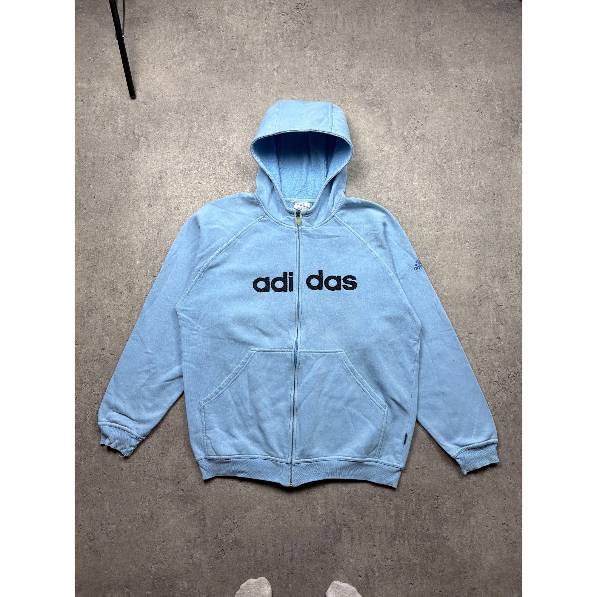 Adidas Vintage Adidas Full-Zip Hoodie – Baby Blue Retro Aesthetic Size US L / EU 52-54 / 3 - 1 Thumbnail