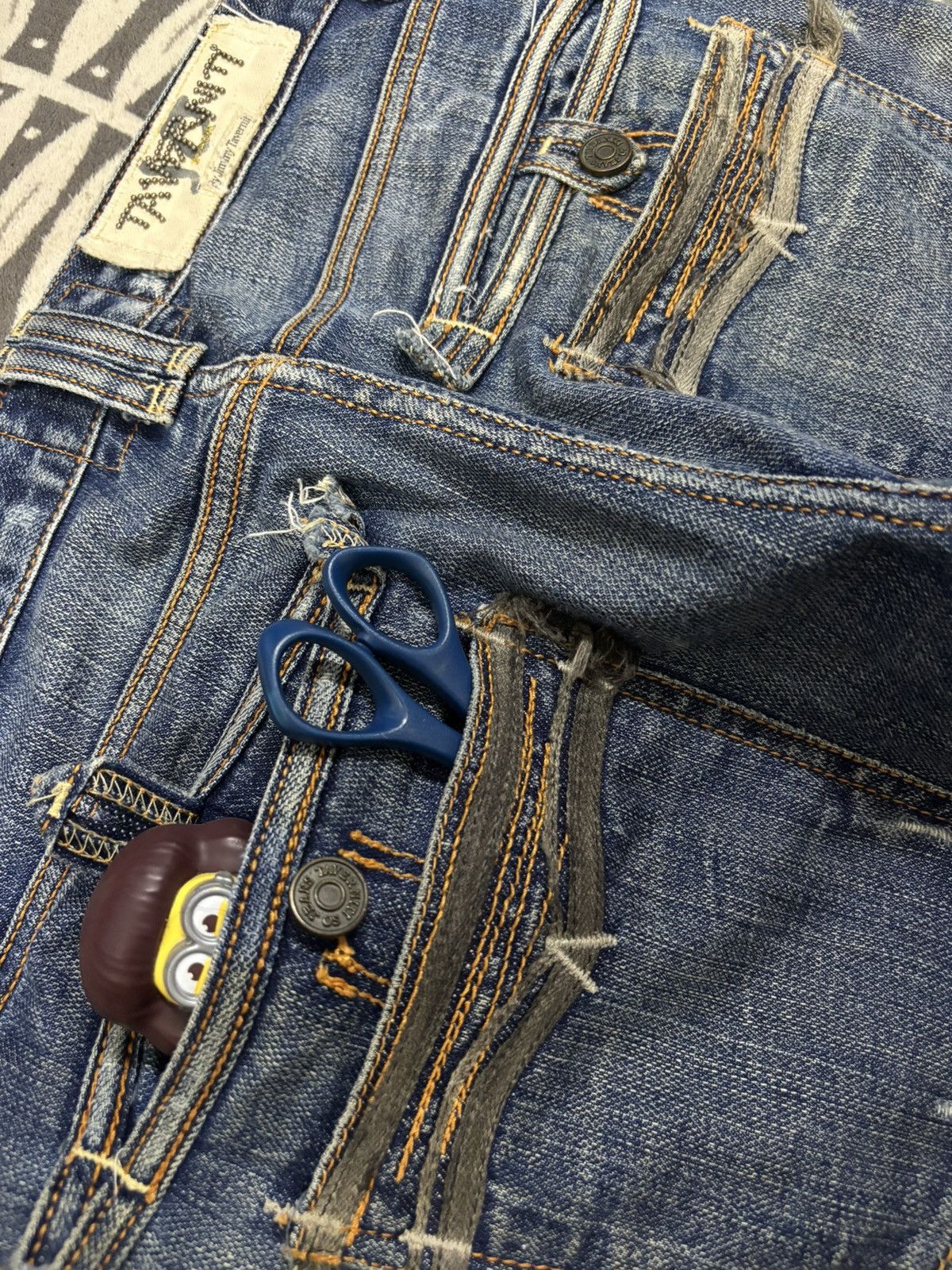 Ben Taverniti Unravel Project Taverniti So by Jimmy Taverniti Distressed Grunge Jeans Size US 31 - 12 Thumbnail
