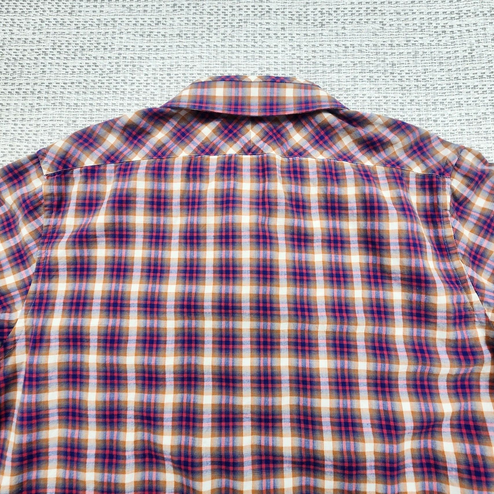 Billy Reid Billy Reid Shirt Mens XL Multicolor Plaid Button-Up Long Sleeve Standard Cut Size US XL / EU 56 / 4 - 7 Thumbnail