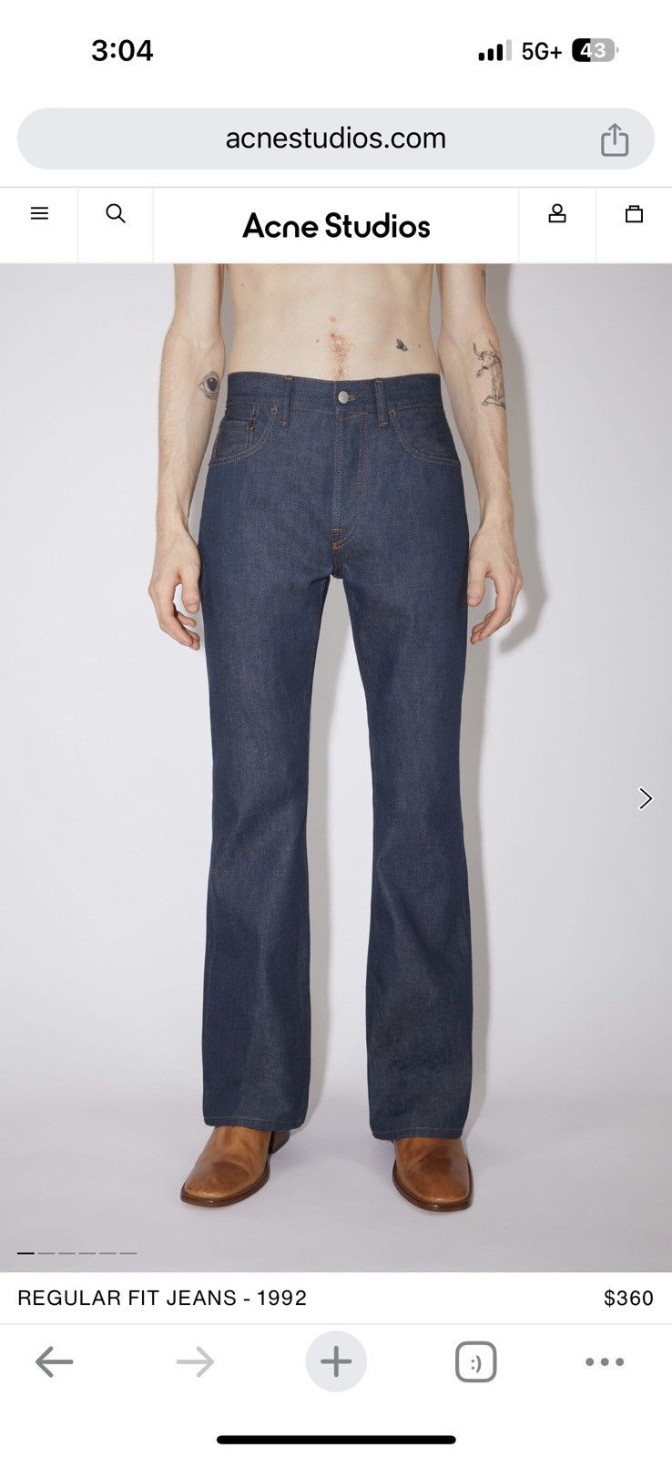 Acne Studios 1992 Flared Jeans | Grailed