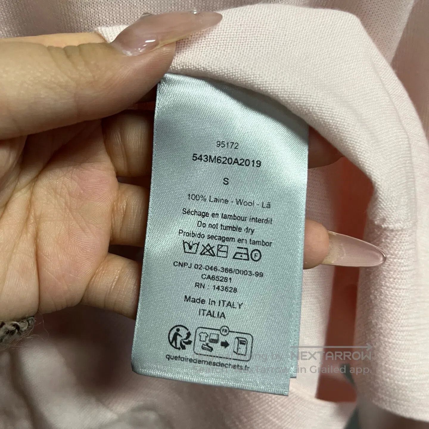 Dior Dior Long-sleeved wool knit sweater in plain stitch| Size S / US 4 / IT 40 - 4 Thumbnail