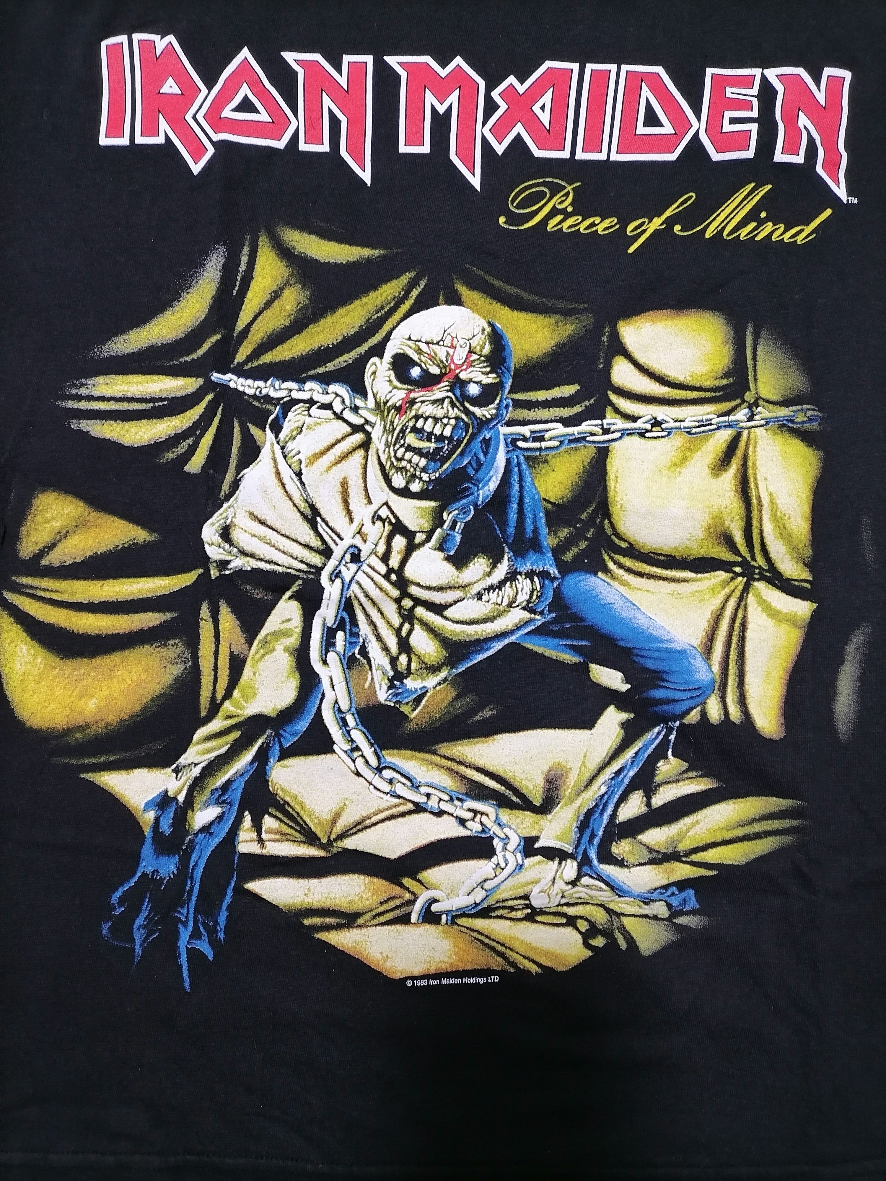 Iron Maiden RARE VintageTee IRON MAIDEN , Large 1983 Size US L / EU 52-54 / 3 - 1 Thumbnail