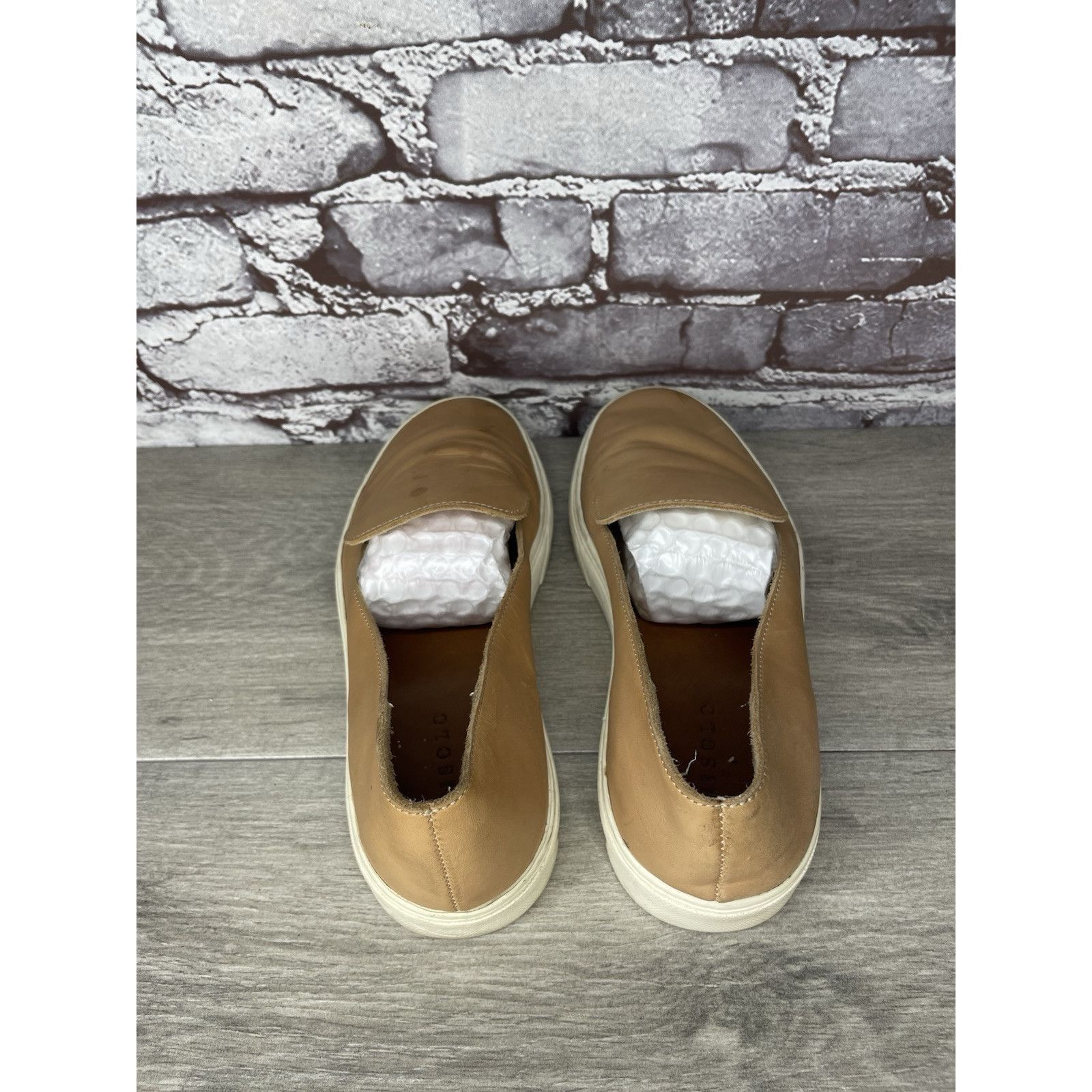 Nisolo Nisolo Vibram Tan Brown Leather Slip On Sneakers Shoes Women Size US 9 / IT 39 - 5 Thumbnail