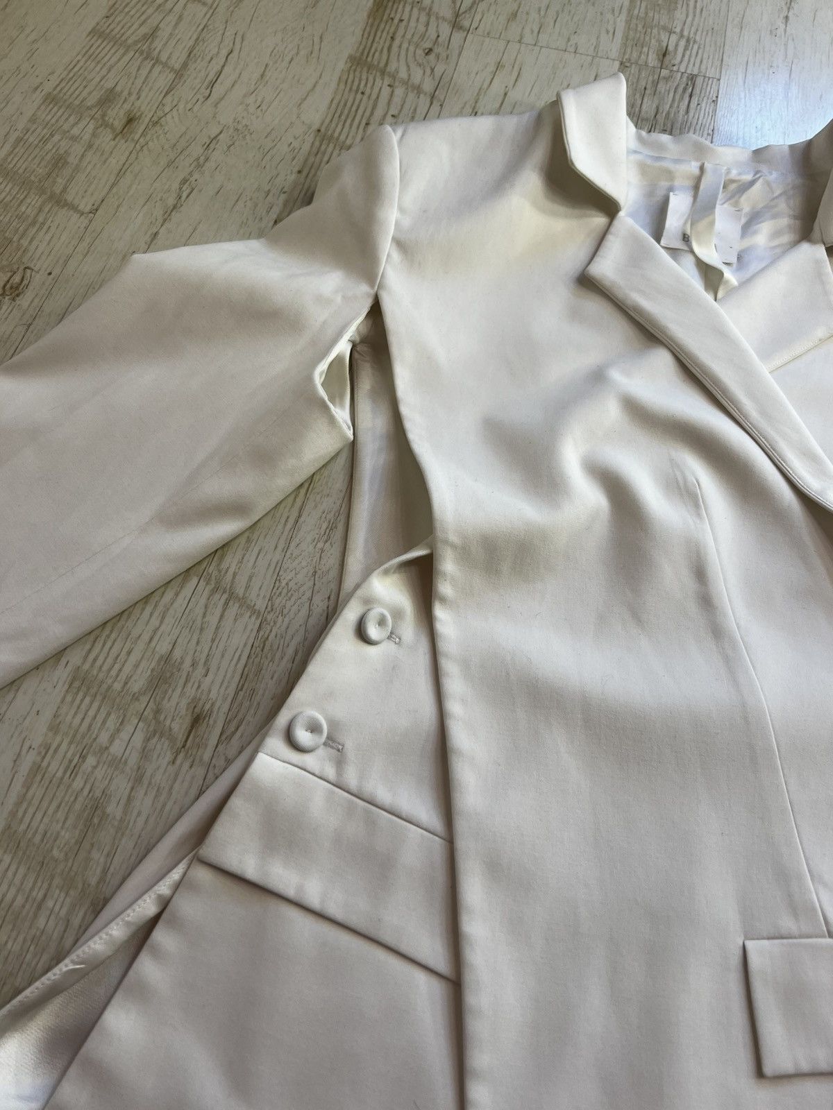 Bevza BEVZA Crossed Asymmetric Jacket White Size S Size S / US 4 / IT 40 - 8 Thumbnail