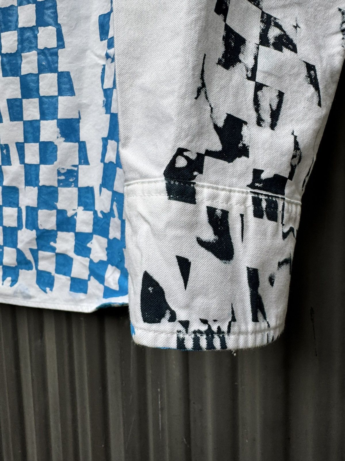 Vintage Hand Printed Check Shirt — Blue & Black Size US S / EU 44-46 / 1 - 12 Thumbnail