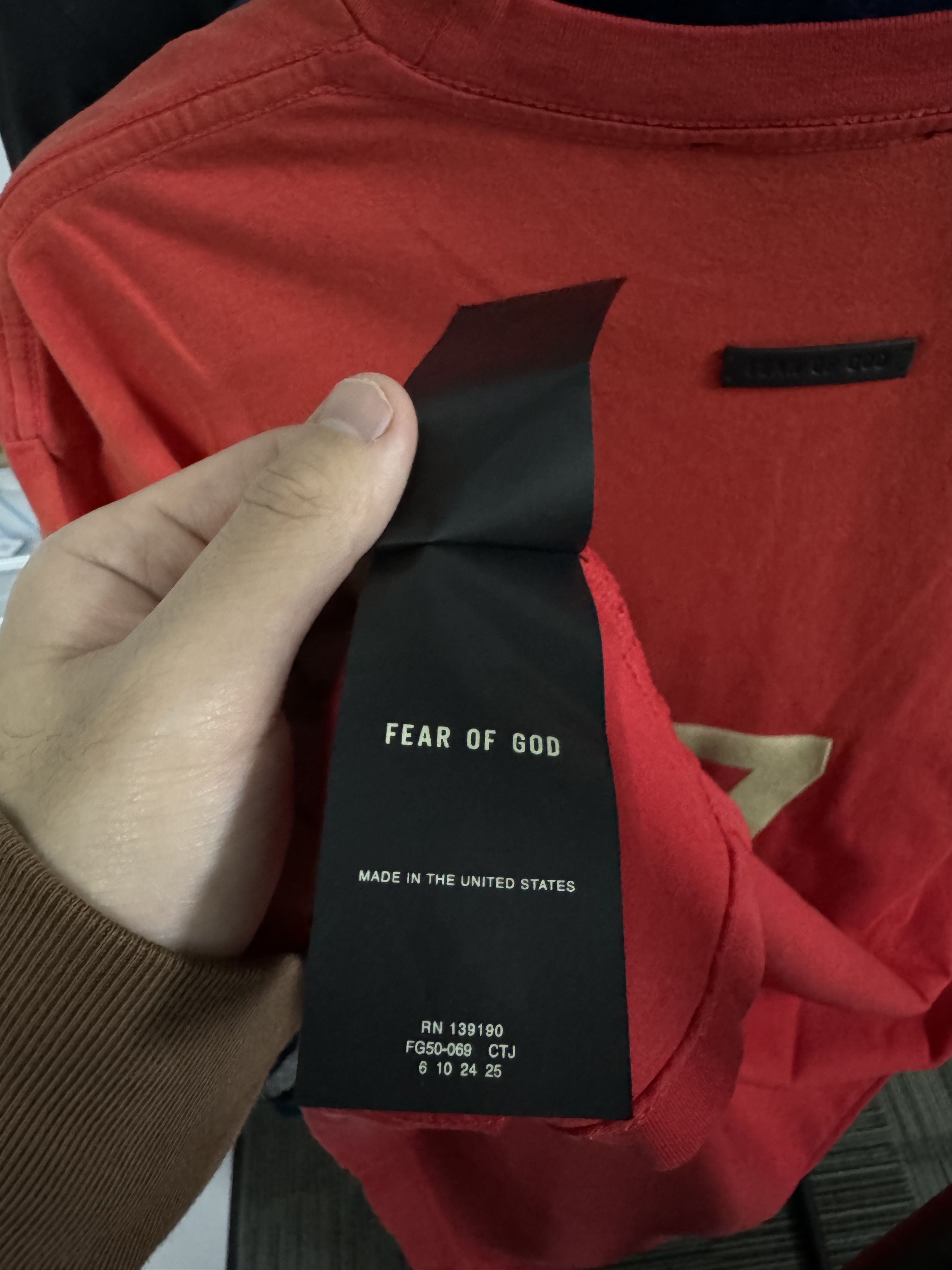 Fear of God Fear Of God 7th Seventh Number Seven Tee "7" T-Shirt Size US M / EU 48-50 / 2 - 6 Thumbnail