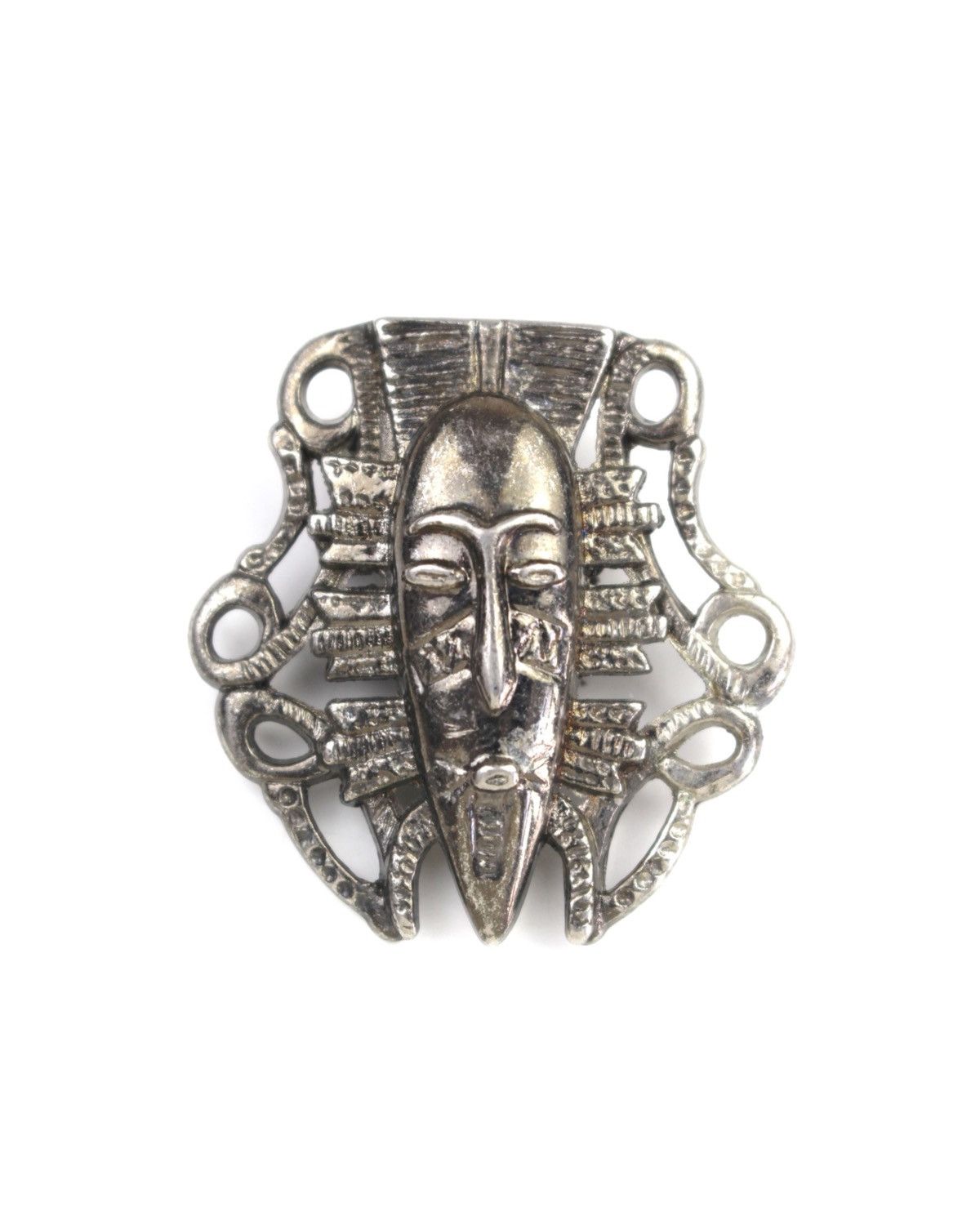 Vintage 2000S JAPANESE MADE TRIBAL MASK RELIC BROOCH Size ONE SIZE - 1 Thumbnail