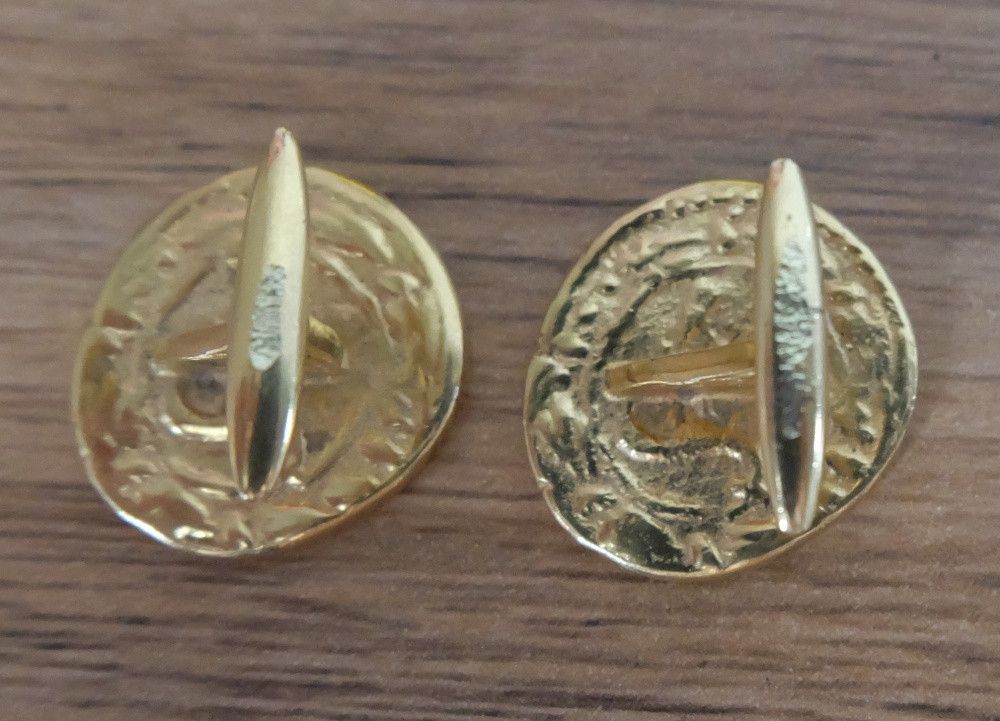 Vintage Vintage European Gold Plated Cufflinks Stamped Size ONE SIZE - 3 Thumbnail