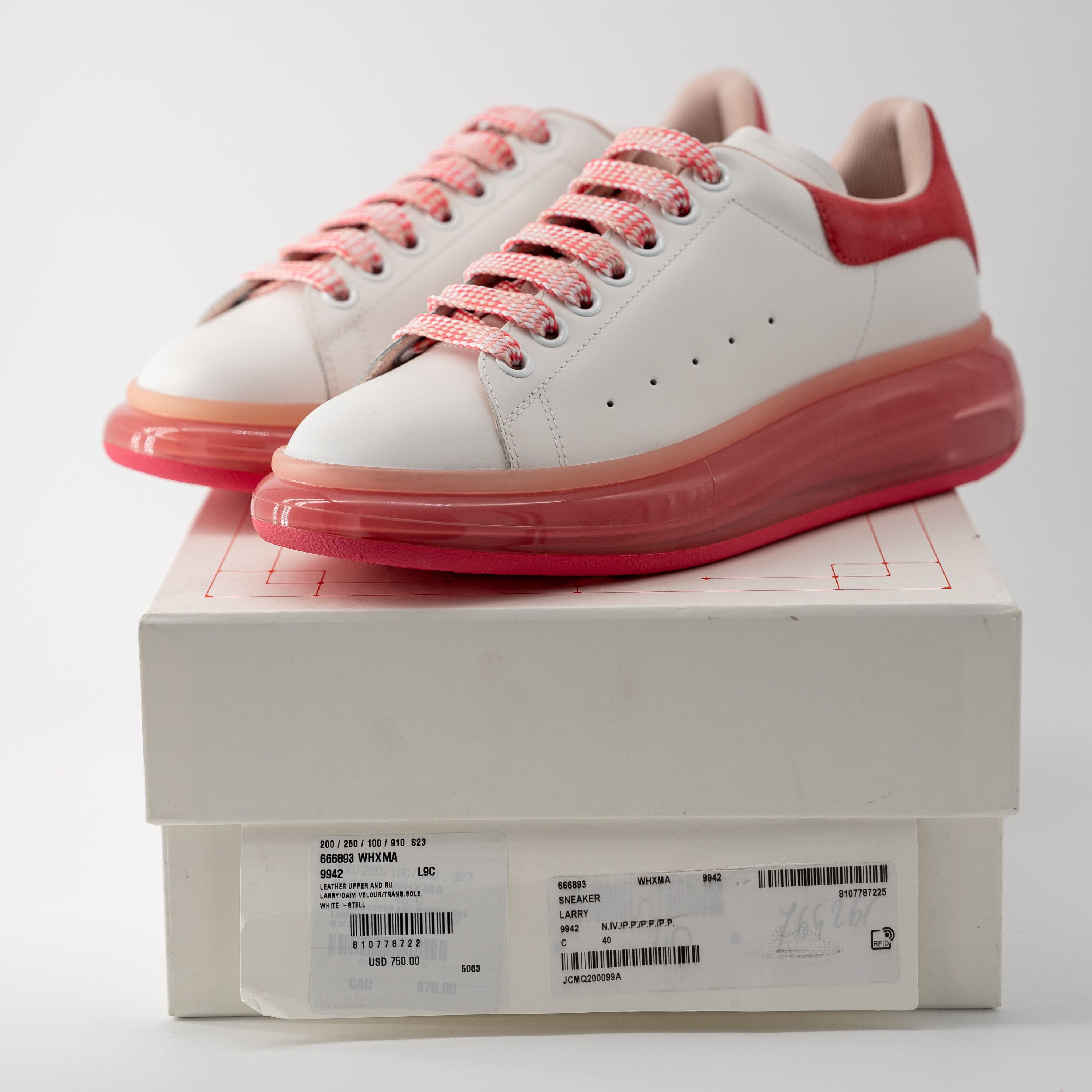 Alexander McQueen 10 Alexander McQueen Oversized Sneakers Red White Bubble Size US 10 / IT 40 - 10 Thumbnail