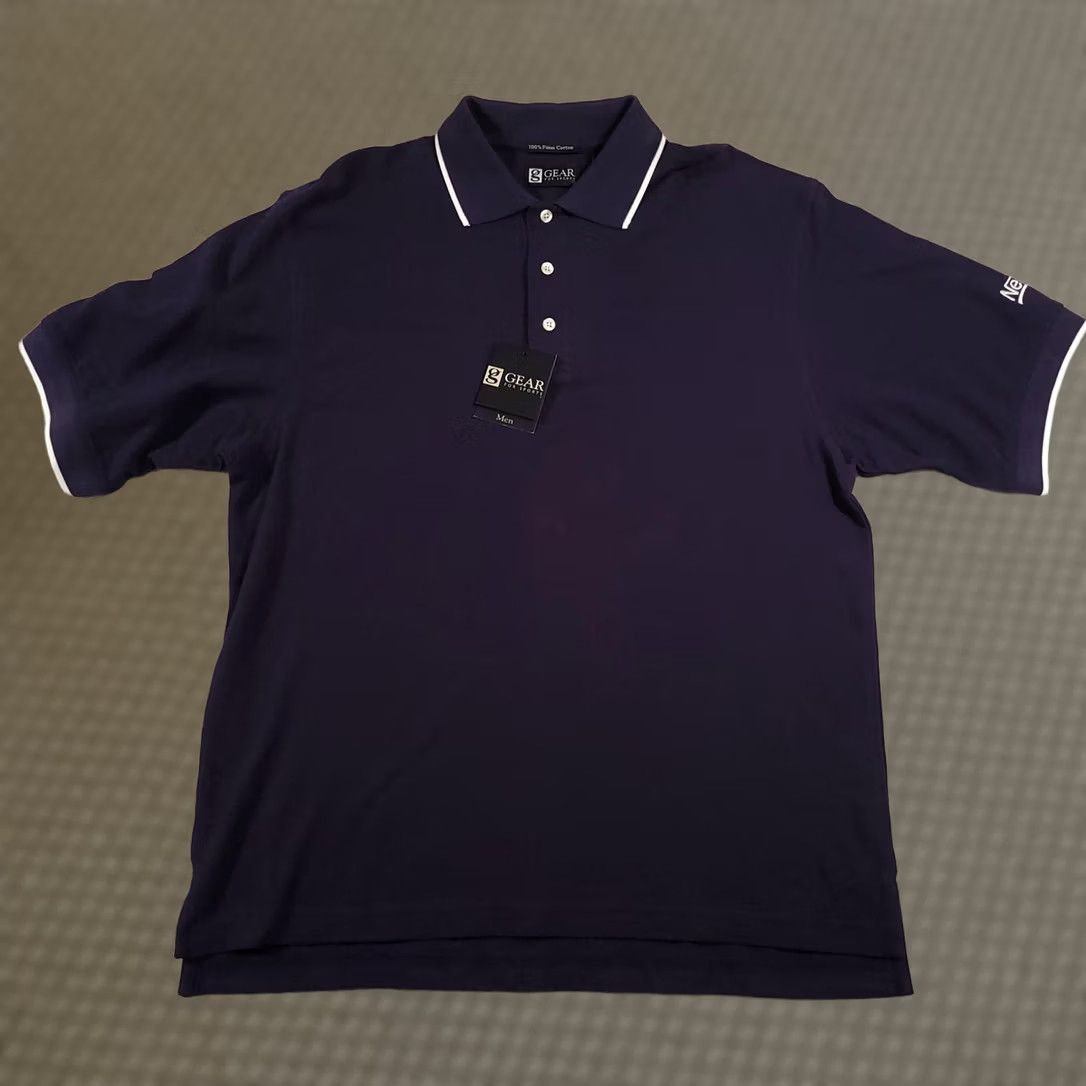 Vintage Gear For Sports Polo Shirt Mens M Navy Blue Nestlé Logo Pima Cotton Peru Size US M / EU 48-50 / 2 - 1 Thumbnail