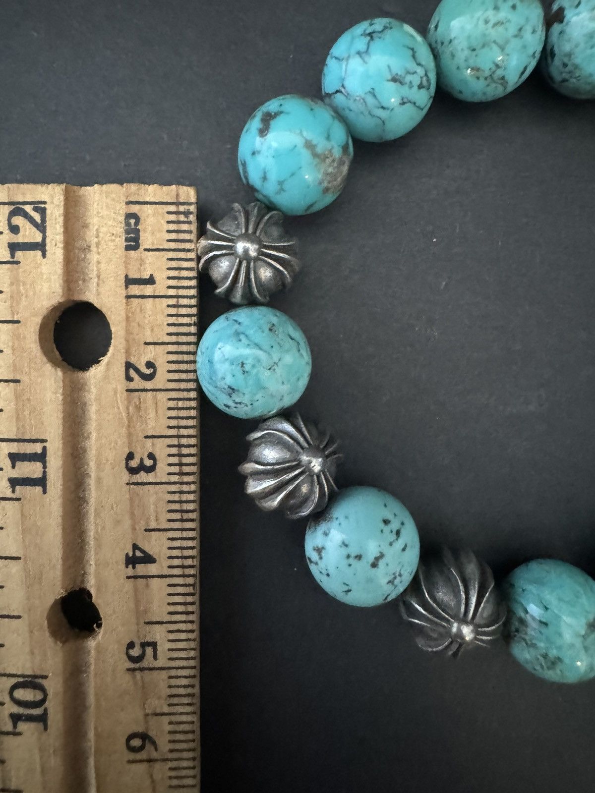 Chrome Hearts Chrome Hearts Turquoise Bead Bracelet 12mm Large Size ONE SIZE - 8 Thumbnail