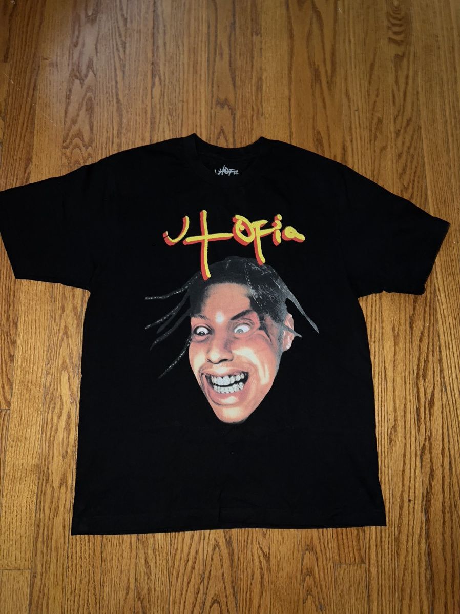 Jordan Brand × Travis Scott Travis Scott Men’s Utopia II Face Graphic Tee Black Sz Large Size US L / EU 52-54 / 3 - 1 Thumbnail