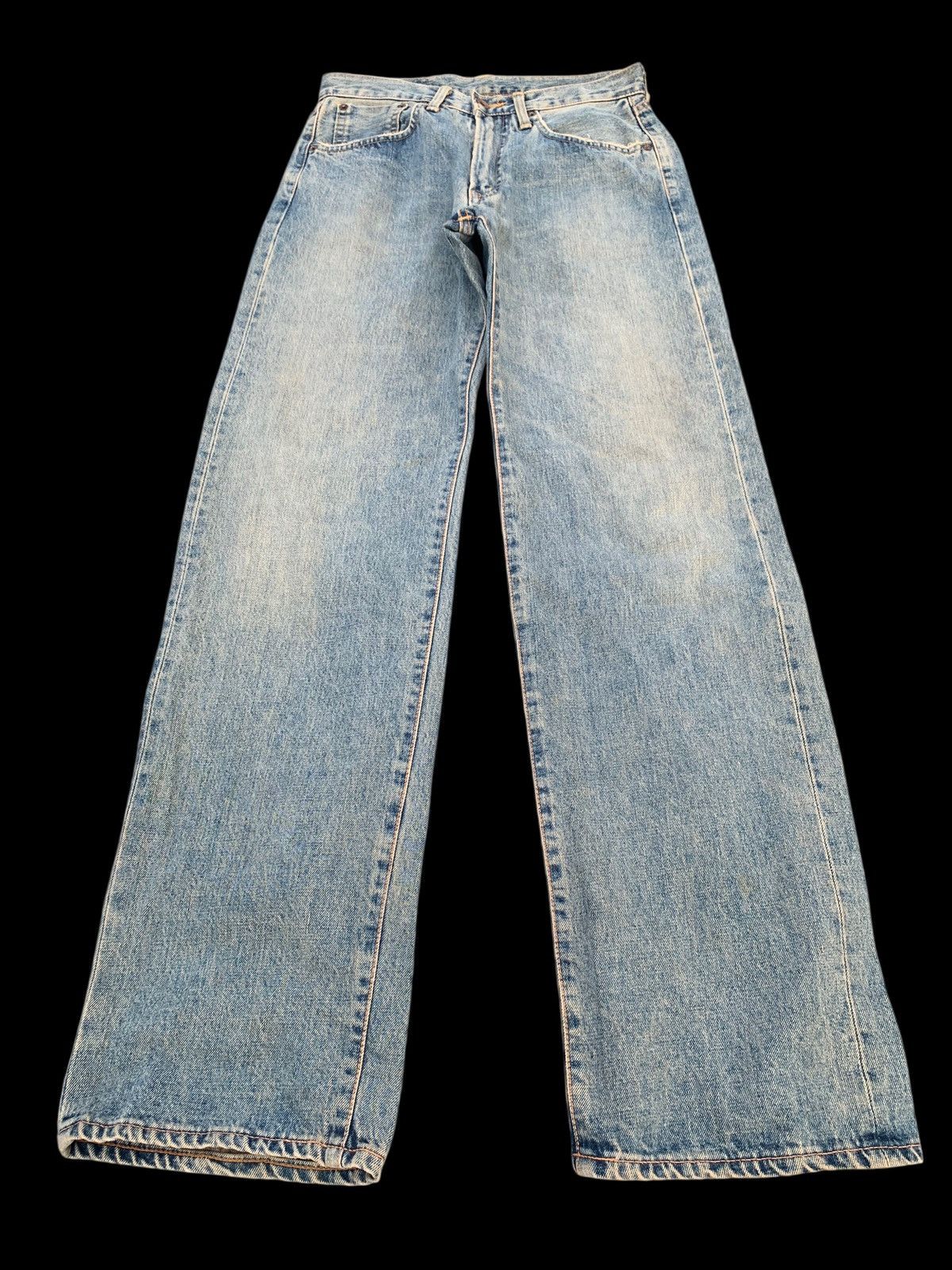 Kapital VINTAGE EDWIN 505 SELVEDGE BAGGY DISTRESSED JAPANESE DENIM Size US 29 - 3 Thumbnail