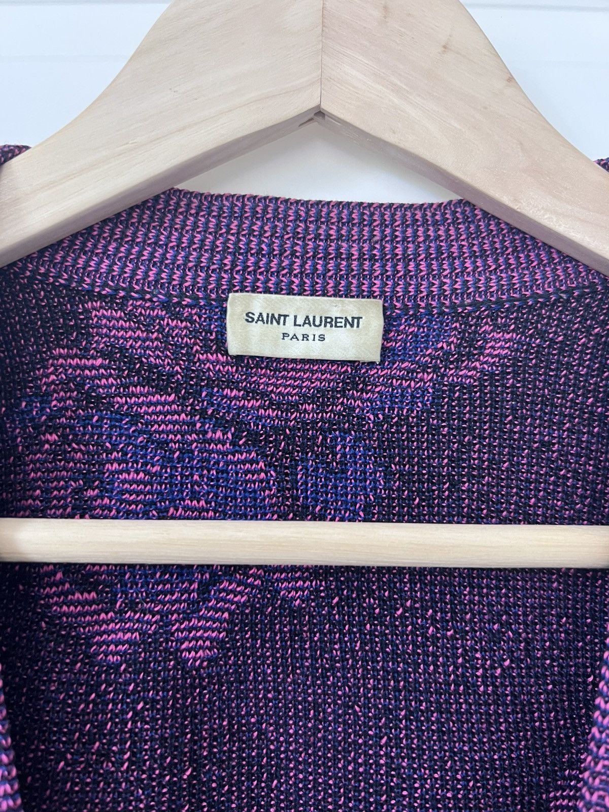 Hedi Slimane × Saint Laurent Paris Saint Laurent Rose Knit Cardigan, Size M Size US M / EU 48-50 / 2 - 4 Thumbnail