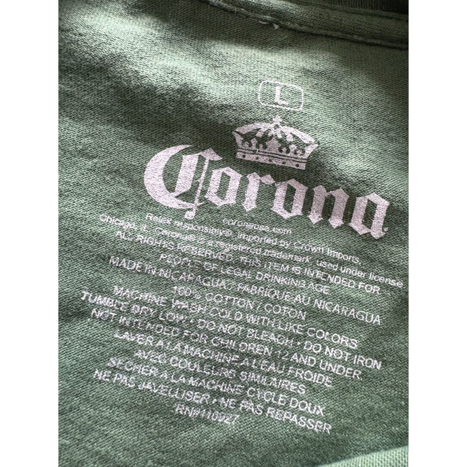 Logo 7 Corona Extra T Shirt Womens Large Logo Graphic Beer Green Floral Short Sleeve Size S / US 4 / IT 40 - 5 Thumbnail
