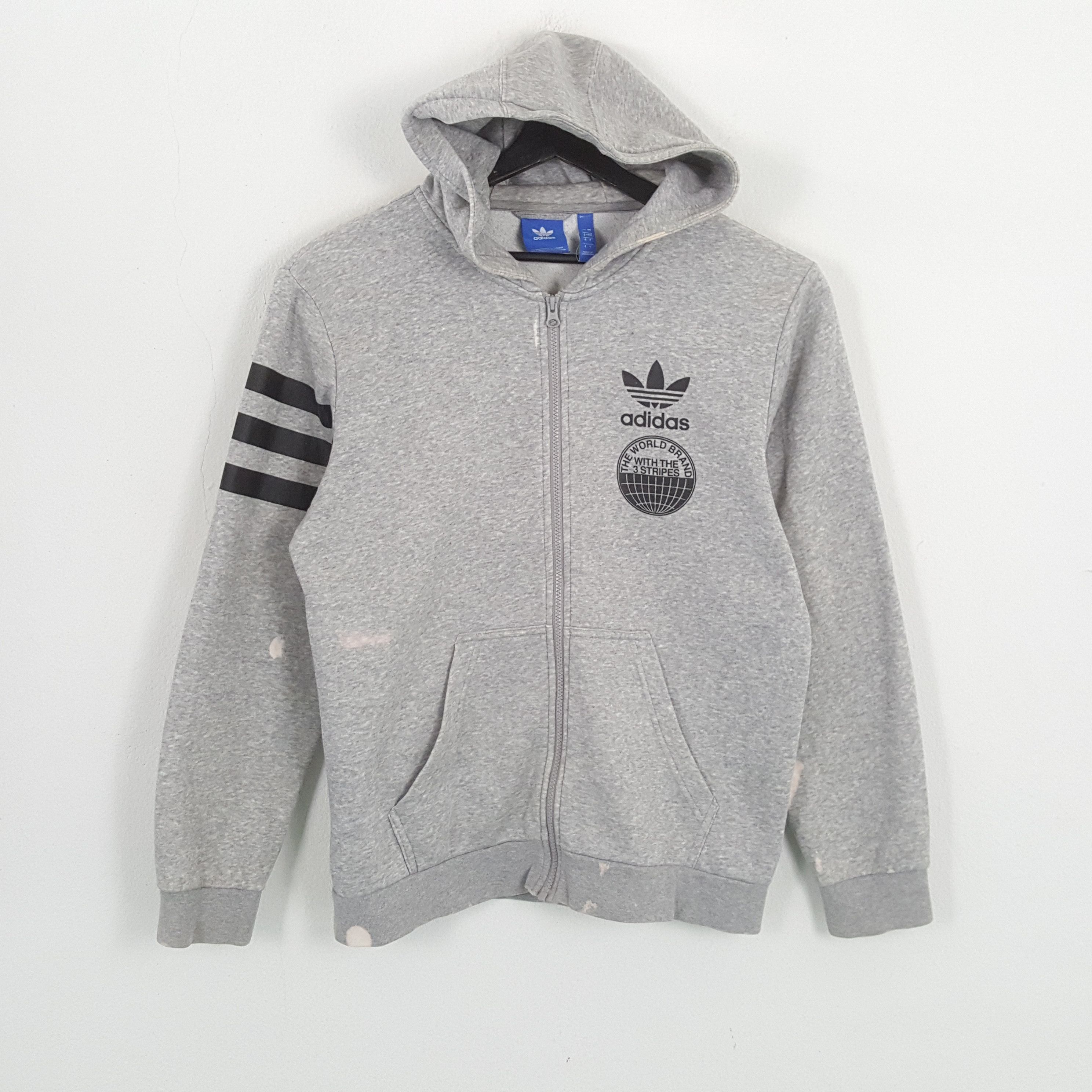 Adidas × Vintage ADIDAS Streetwear Logo Design Zipper Hoodies Size US M / EU 48-50 / 2 - 1 Thumbnail