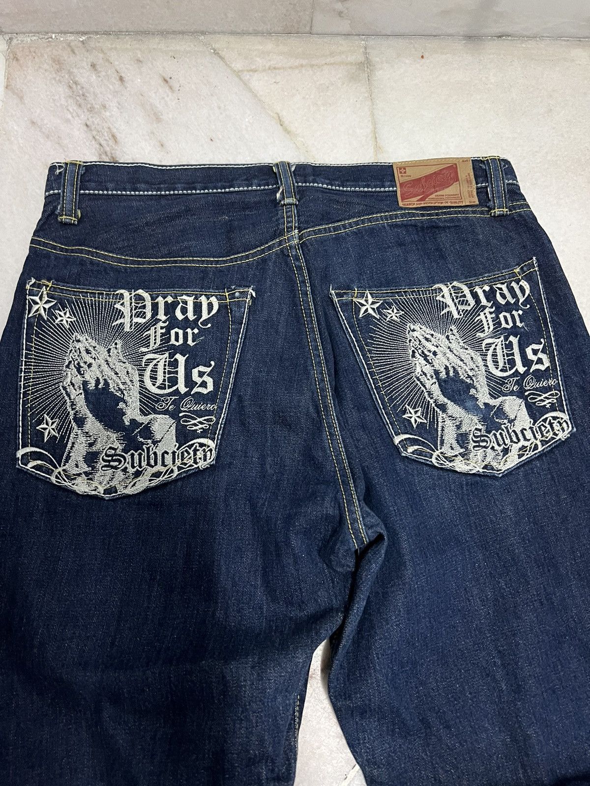 If Six Was Nine × Japanese Brand × Le Grande Bleu (L.G.B.) 💥Baggy💥VINTAGE SUBCIETY SELVEDGE JEANS Size US 32 / EU 48 - 9 Thumbnail