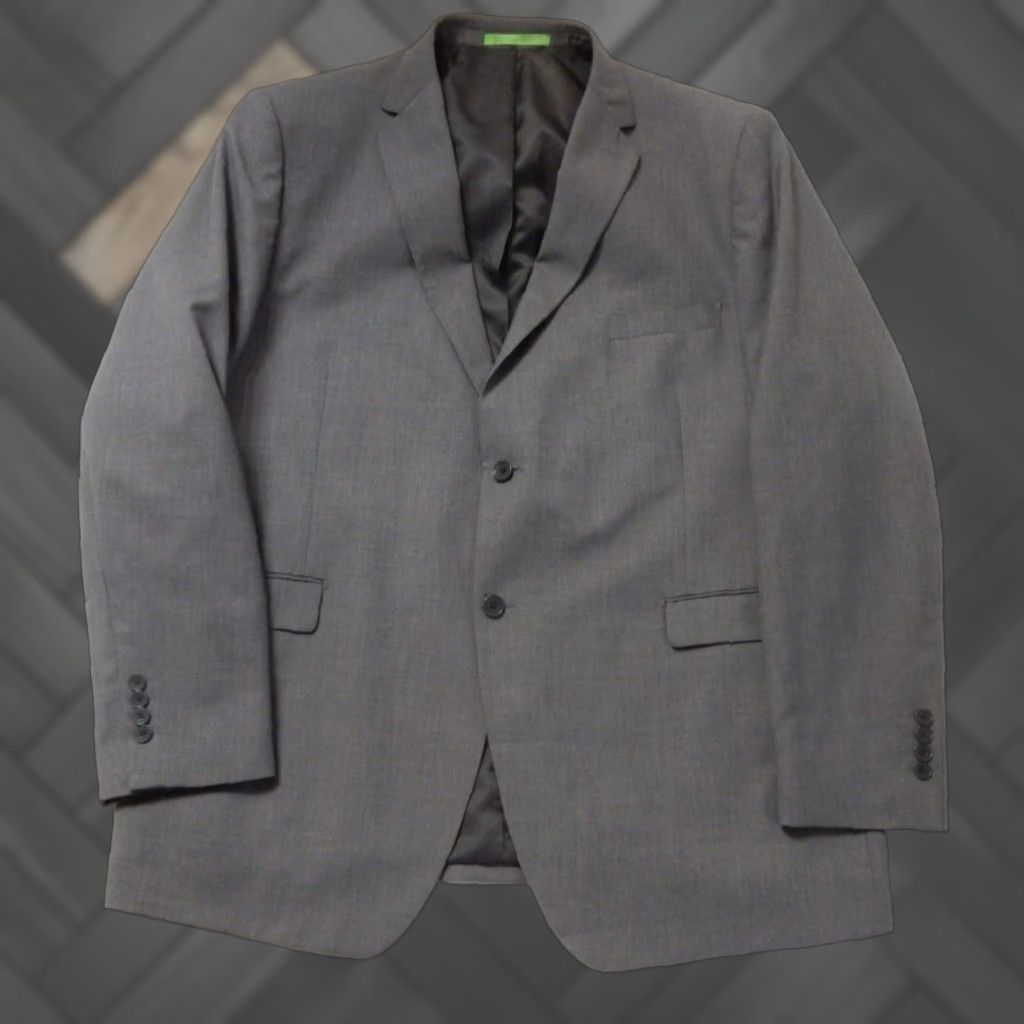 Salvatore Ferragamo Salvatore Exte Sport Coat Blazer Jacket Mens 50 Gray Polyester/Viscose Regular US 60L EUR/50L Vest? Size US M / EU 48-50 / 2 - 1 Thumbnail