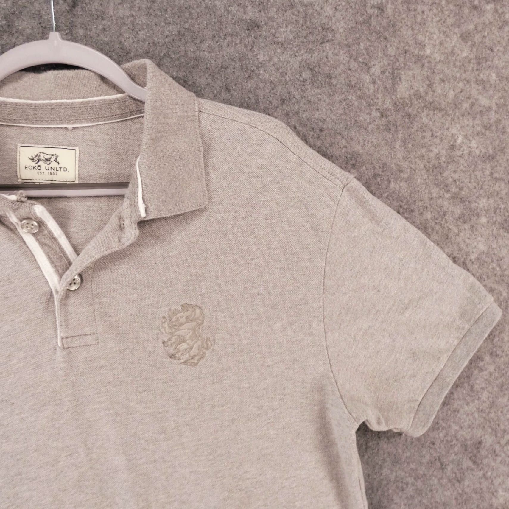 Ecko Unltd. Ecko Unltd Shirt Polo Short Sleeve Gray XL Rhino Logo Mens Size US XL / EU 56 / 4 - 6 Thumbnail