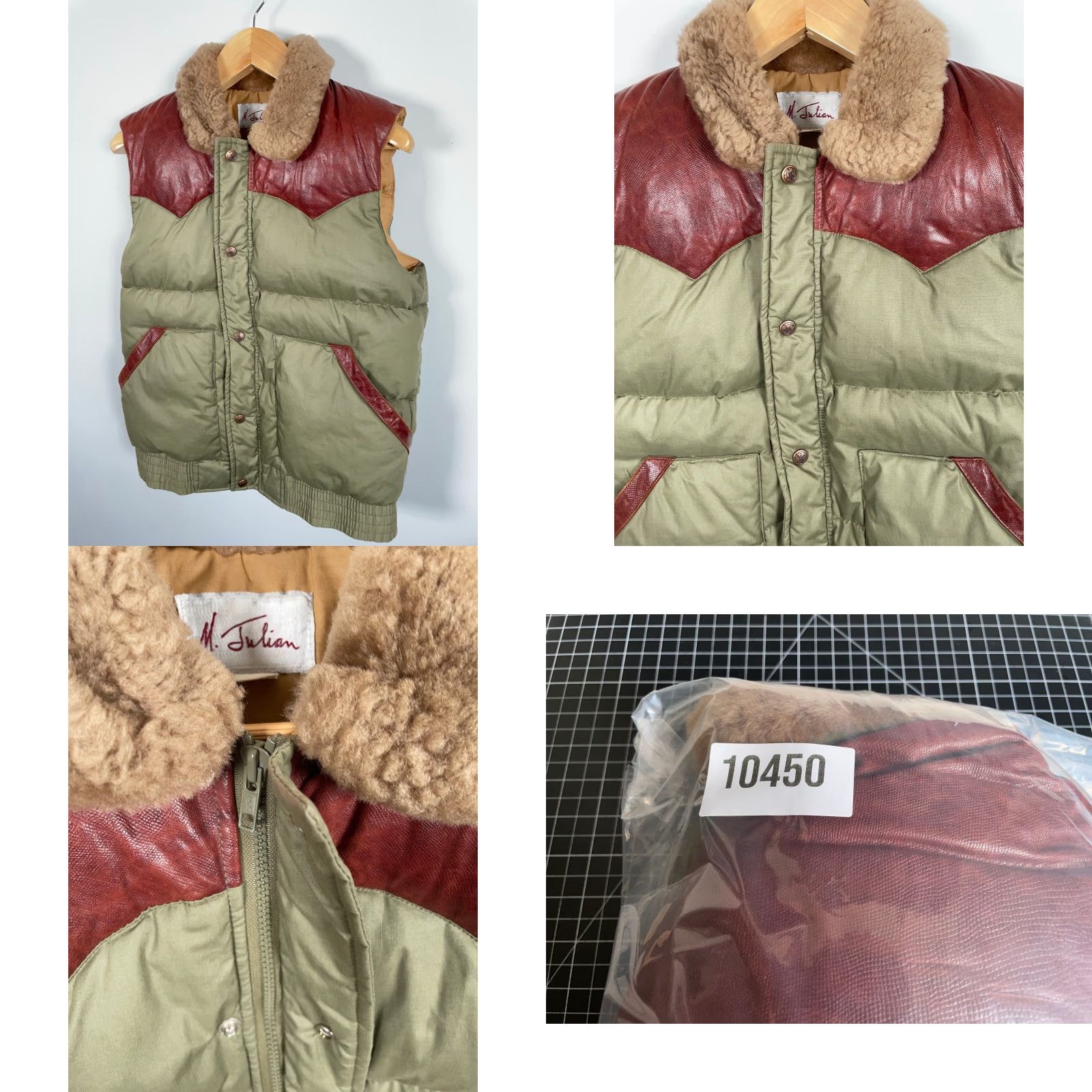 Vintage VINTAGE Wilsons Leather M. Julian Duck Down Puffer Vest Men Small Green Nylon Lining Stand-Up Collar Zip Pockets 90s Outdoor Fashion Size US S / EU 44-46 / 1 - 8 Thumbnail