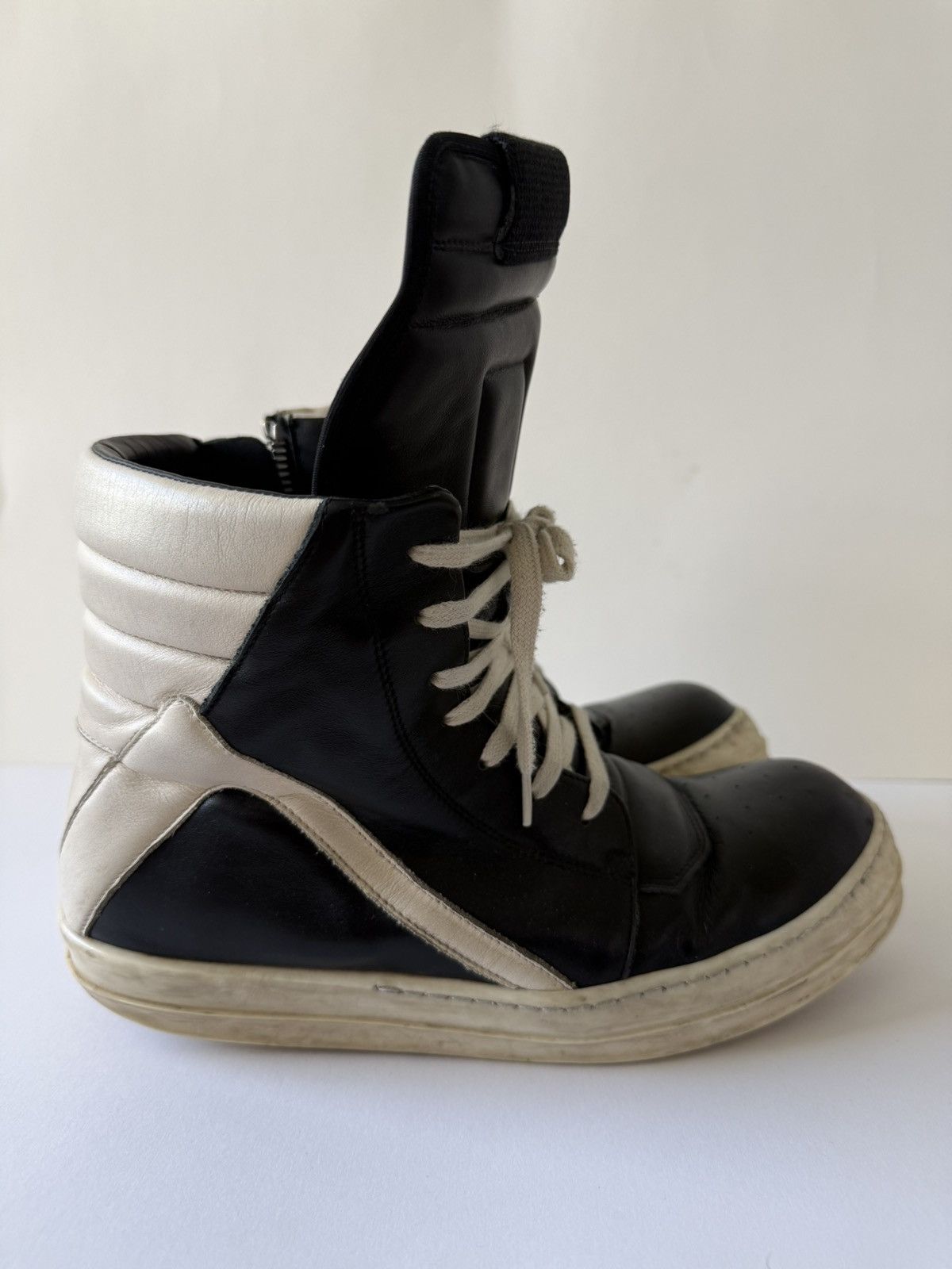 Rick Owens Rick Owens 13FW GEOBASKET BLACK BLACK | Grailed