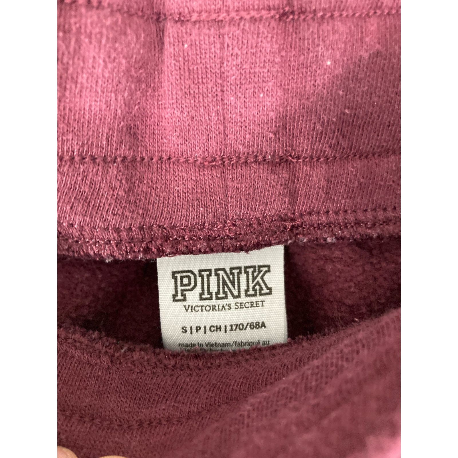 Victoria's Secret Victoria's Secret Pink Burgundy Skinny Jogger Sweatpants S Size 26" / US 2 / IT 38 - 3 Thumbnail