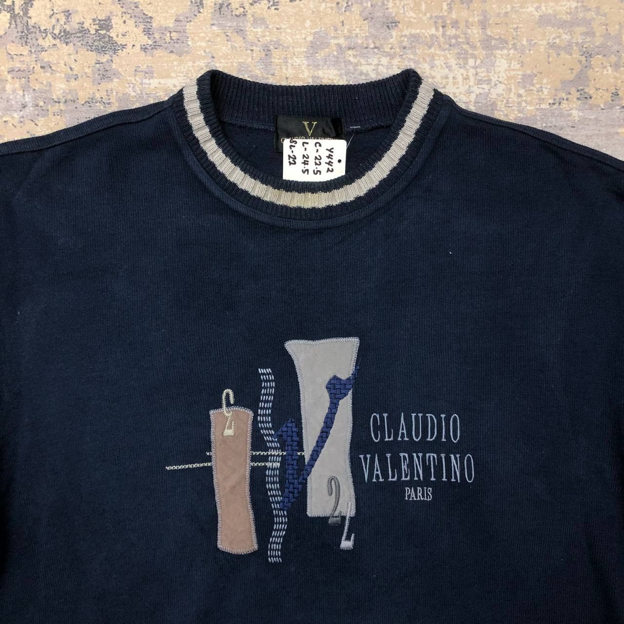 Valentino × Vintage Y442 VTG CLAUDIO VALENTINO PARIS SWEATSHIRT Size US M / EU 48-50 / 2 - 4 Thumbnail