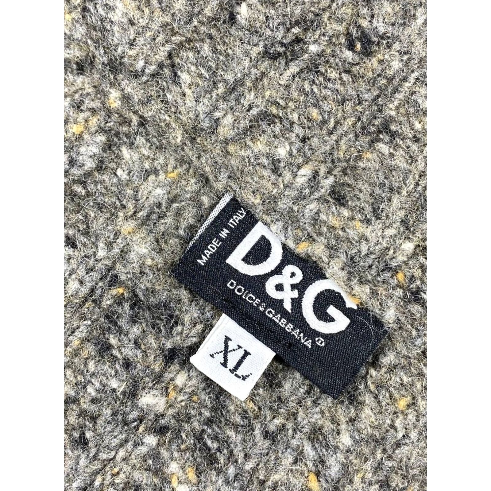 Dolce & Gabbana VINTAGE Dolce&Gabbana Knit Sweater Full Zip Men M Gray Wool Logo Size US M / EU 48-50 / 2 - 6 Thumbnail