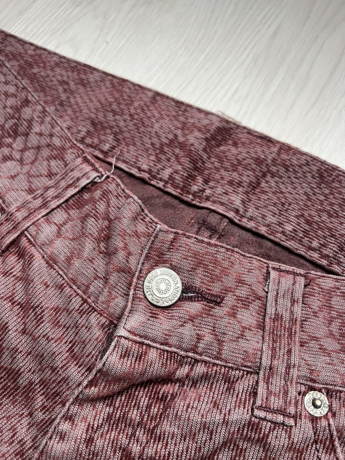 If Six Was Nine Tornado Mart Snakeskin Laser Cut Buckle Back Pants Size US 31 - 5 Thumbnail