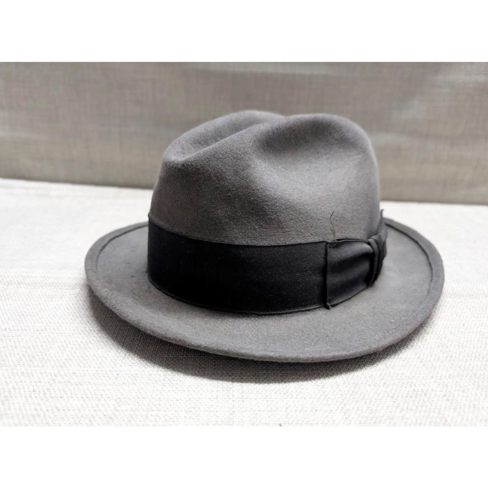 Vintage VINTAGE Stevens Fedora Hat Men Gray fur felted Beaver Blend 7-1/4 58cm height 4.5 brim 2"HS Size ONE SIZE - 2 Thumbnail