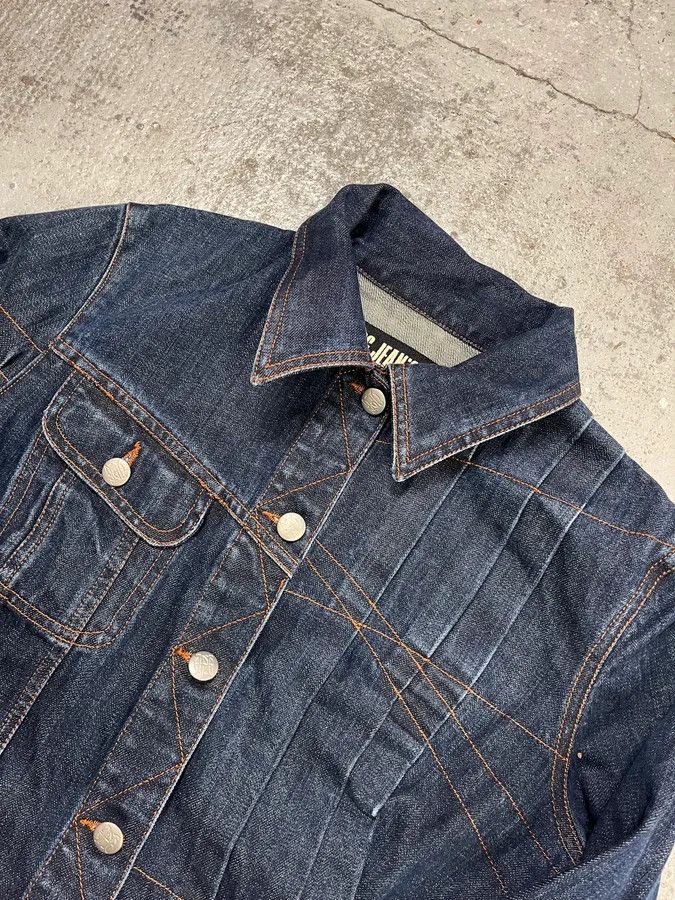 Jean Paul Gaultier 2000s Jean Paul Gaultier Type 1 Asymmetrical Denim Jacket Size M / US 6-8 / IT 42-44 - 5 Thumbnail