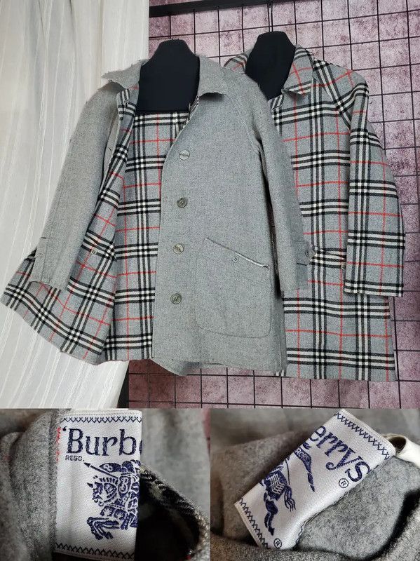 Burberry Burberry Women's Grey Wool Reversible Coat Size S / US 4 / IT 40 - 1 Thumbnail