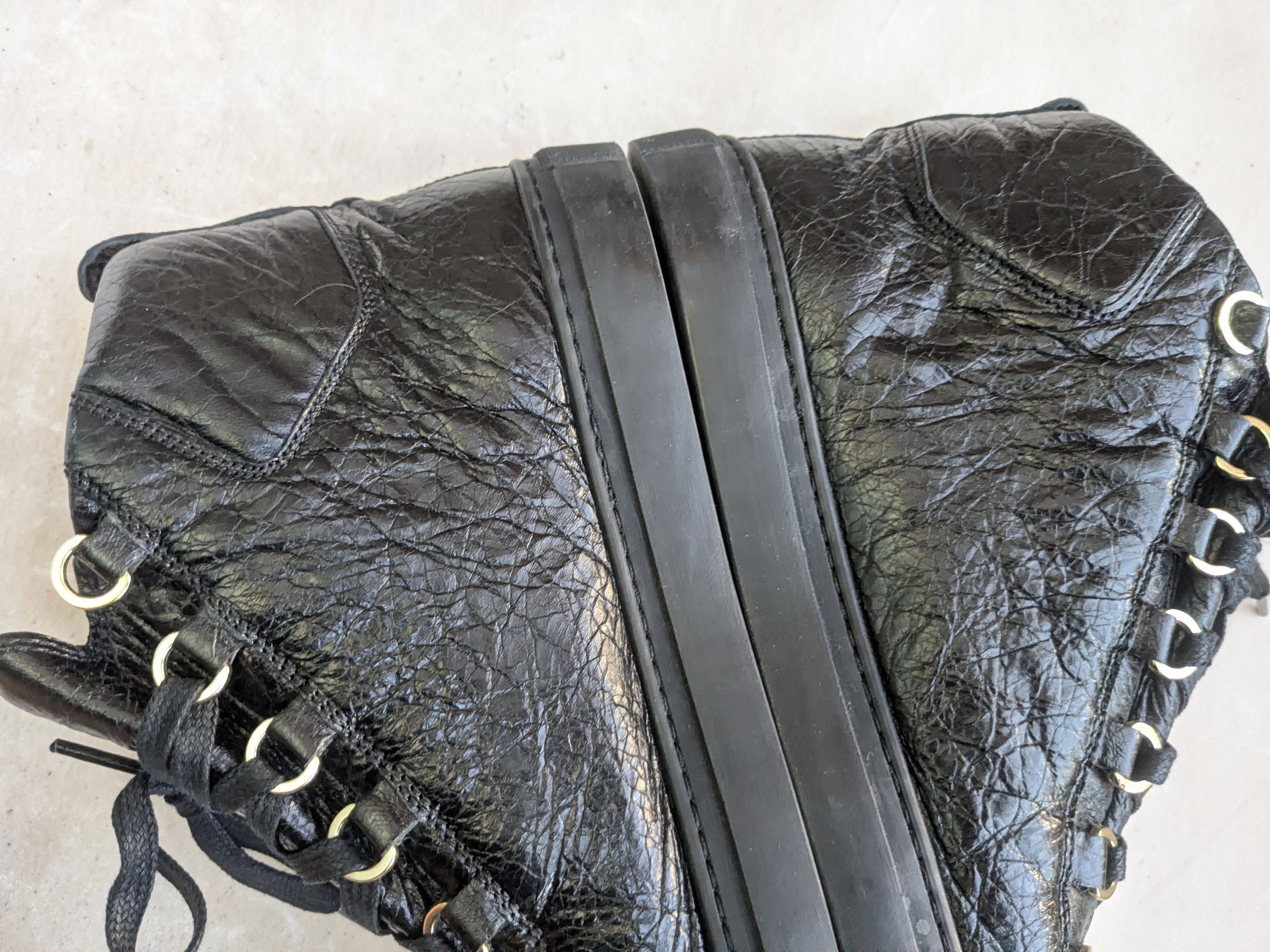 Balenciaga Balenciaga Arena High Top Sneaker Triple Black 8 Size US 8 / EU 41 - 11 Thumbnail