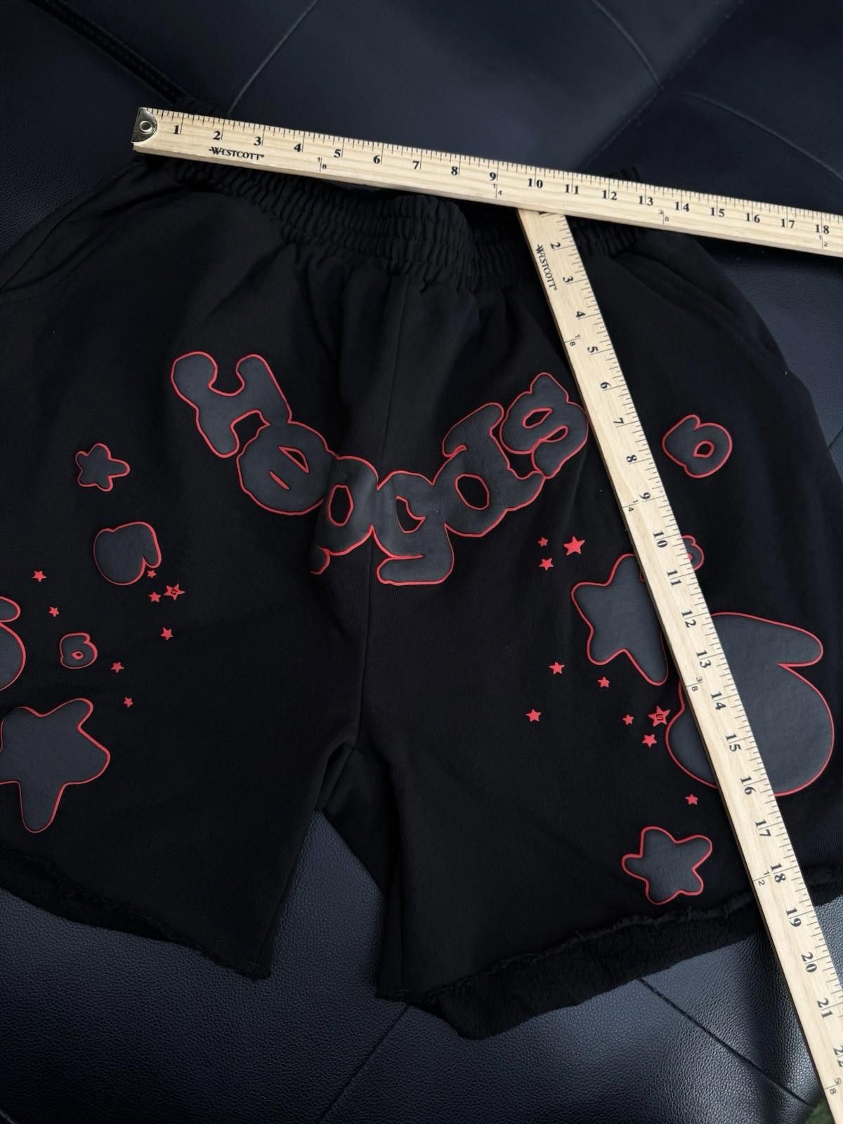 Sp5der Sp5der OG Web V2 Phantom Sweatshort “Black Red” (NEW) (L) Size US 34 / EU 50 - 6 Thumbnail