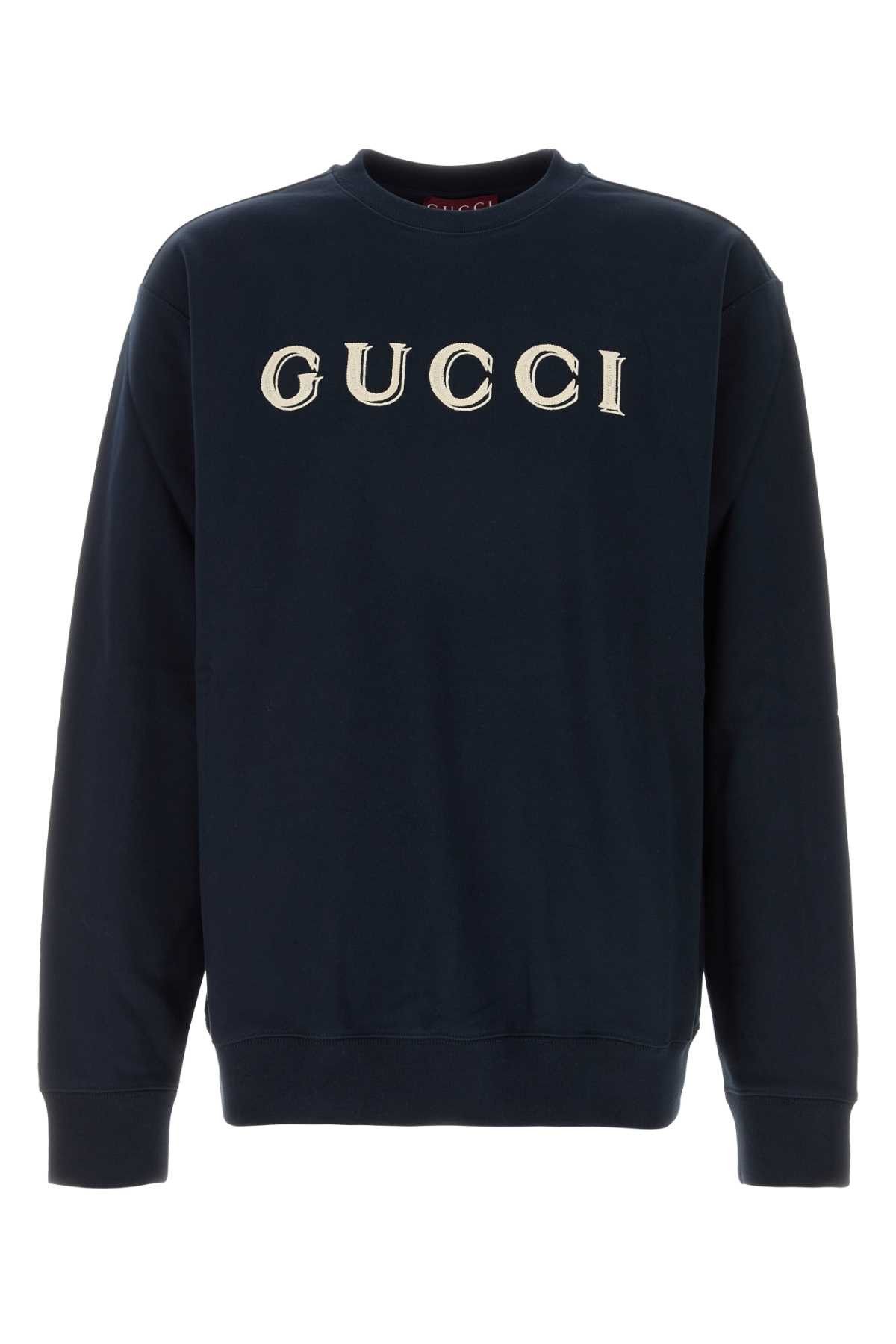Gucci Midnight Blue Cotton Sweatshirt Size US XL / EU 56 / 4 - 1 Thumbnail