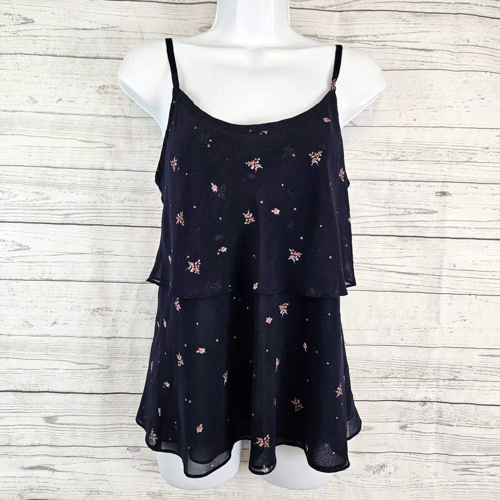 Vintage Cabi 795 Womens Cami Tank XS Blue Pink Floral Camisole Tank Top Sleeveless Pullover Summer Size XS / US 0-2 / IT 36-38 - 2 Thumbnail