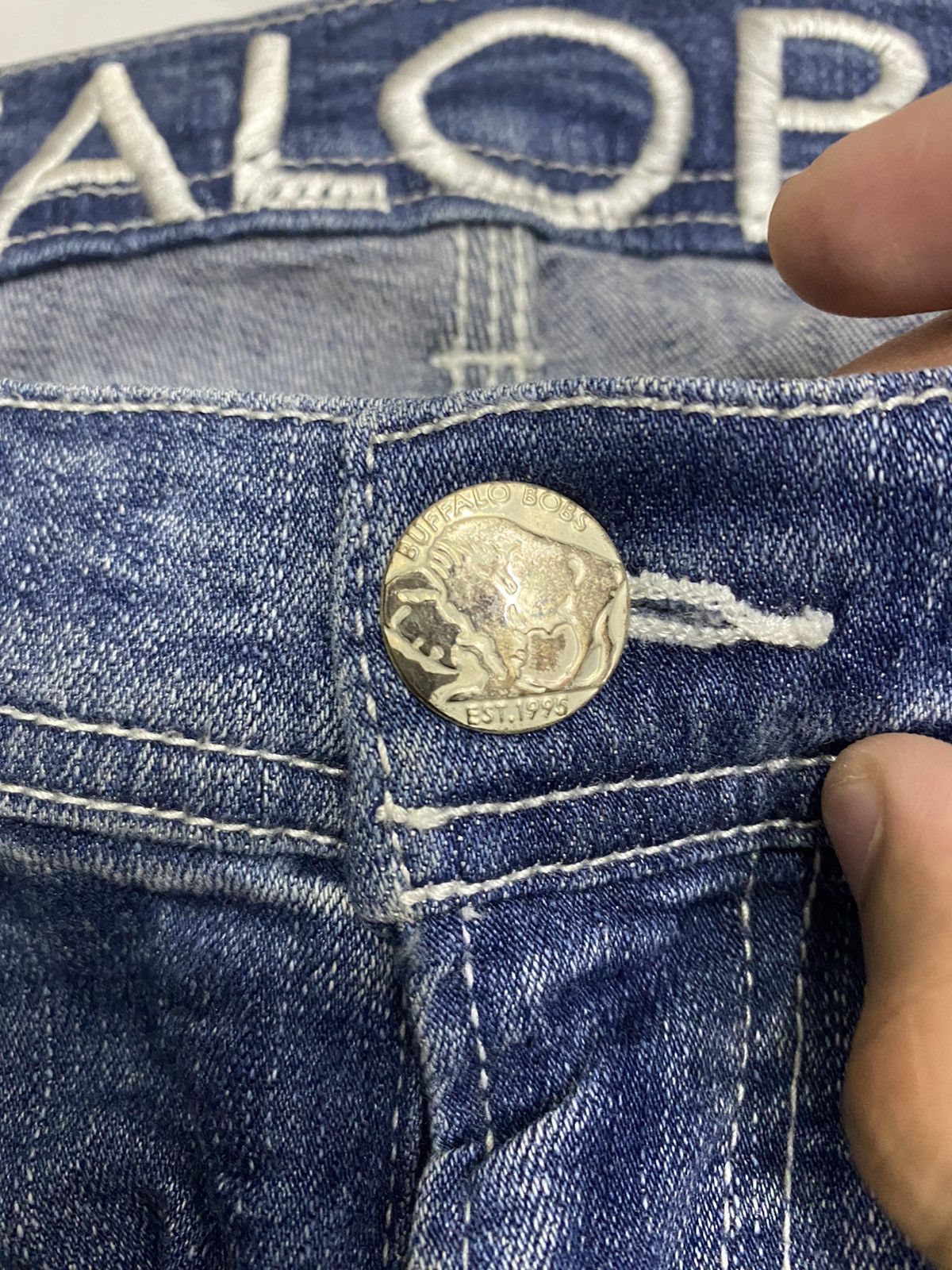 BUFFALO BOBS 🔥RARE🔥BUFFALO BOBS DISTRESSED RARE DENIM UNDERCOVER DESIGN Size US 30 / EU 46 - 9 Thumbnail