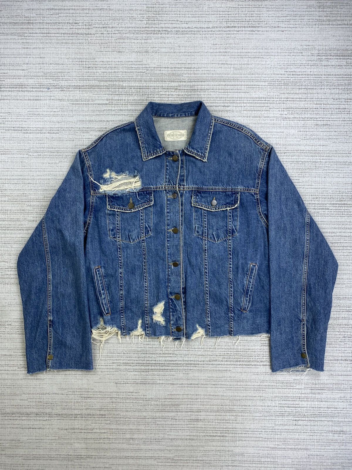 GOA Vintake GOA Company Ripped Design Bondage Denim Jacket Size US M / EU 48-50 / 2 - 1 Thumbnail