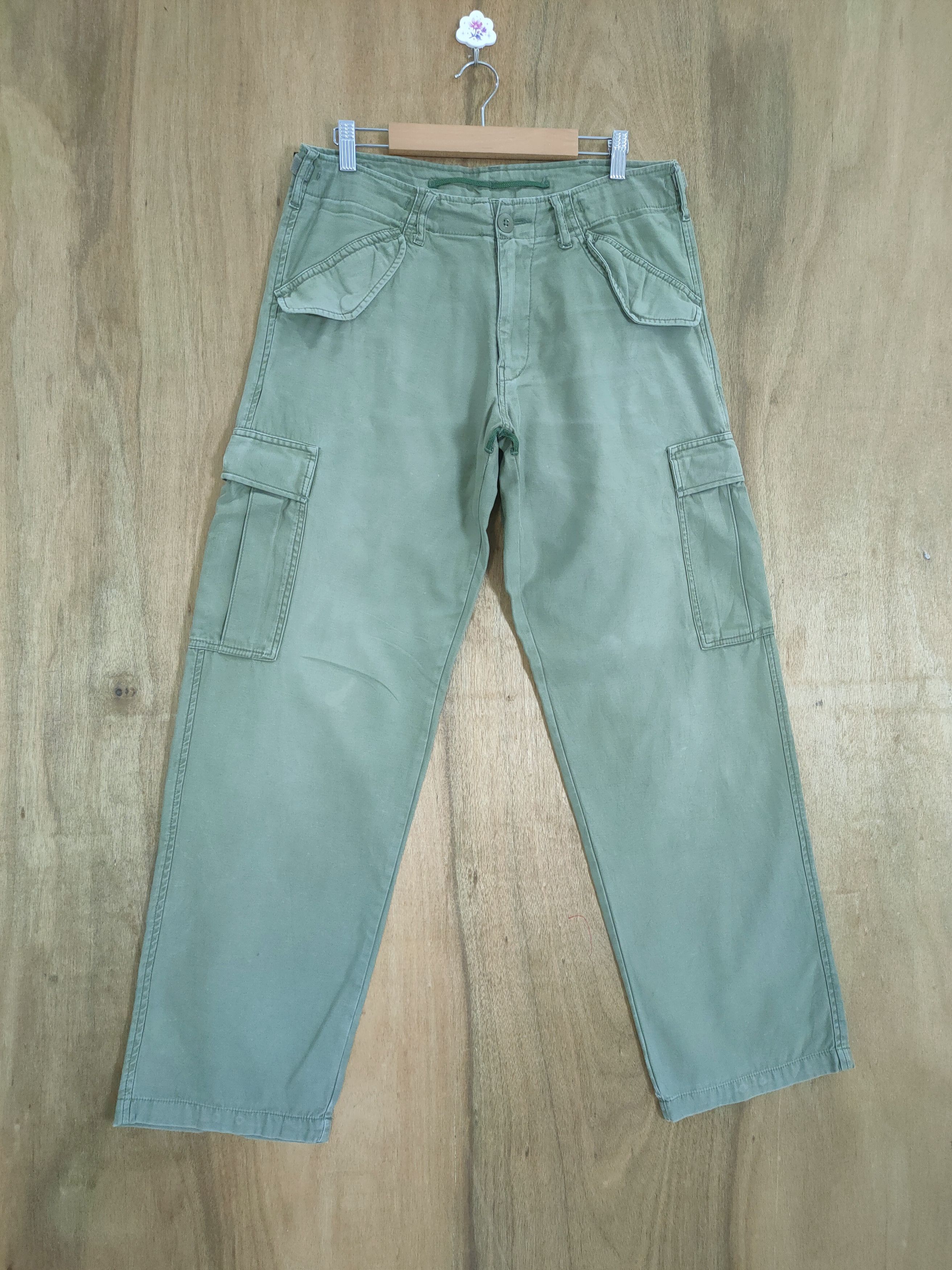 Japanese Brand VINTAGE B NUMBER GREEN CARGO PANTS Size US 32 / EU 48 - 1 Thumbnail