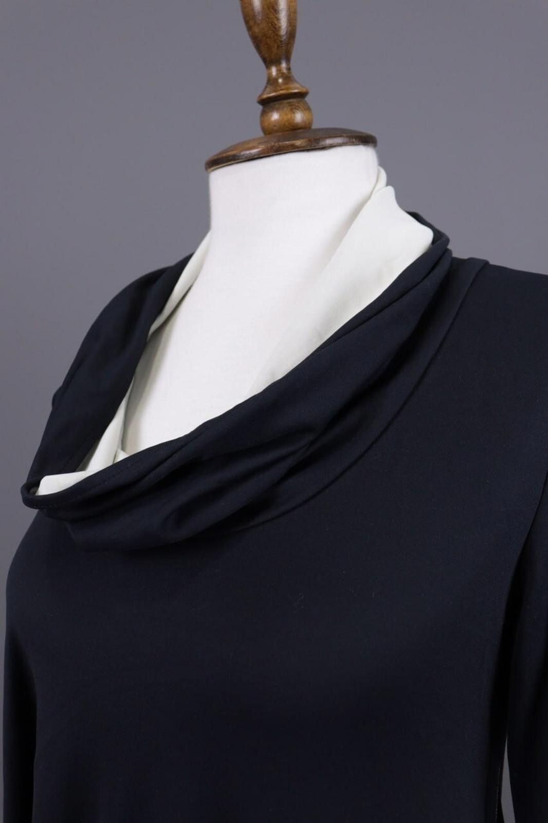 Designer Cop Black Turtleneck Lagenlook Sweater Dress Size 1 / S Size M / US 6-8 / IT 42-44 - 9 Thumbnail