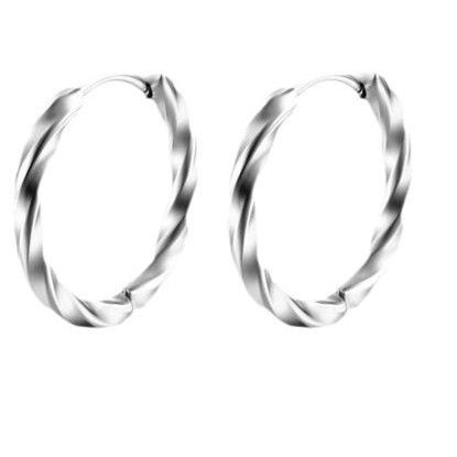 Jewelry × Sterling Silver New Trend Earrings One Pairs Chrome Jewelry Size ONE SIZE - 5 Thumbnail