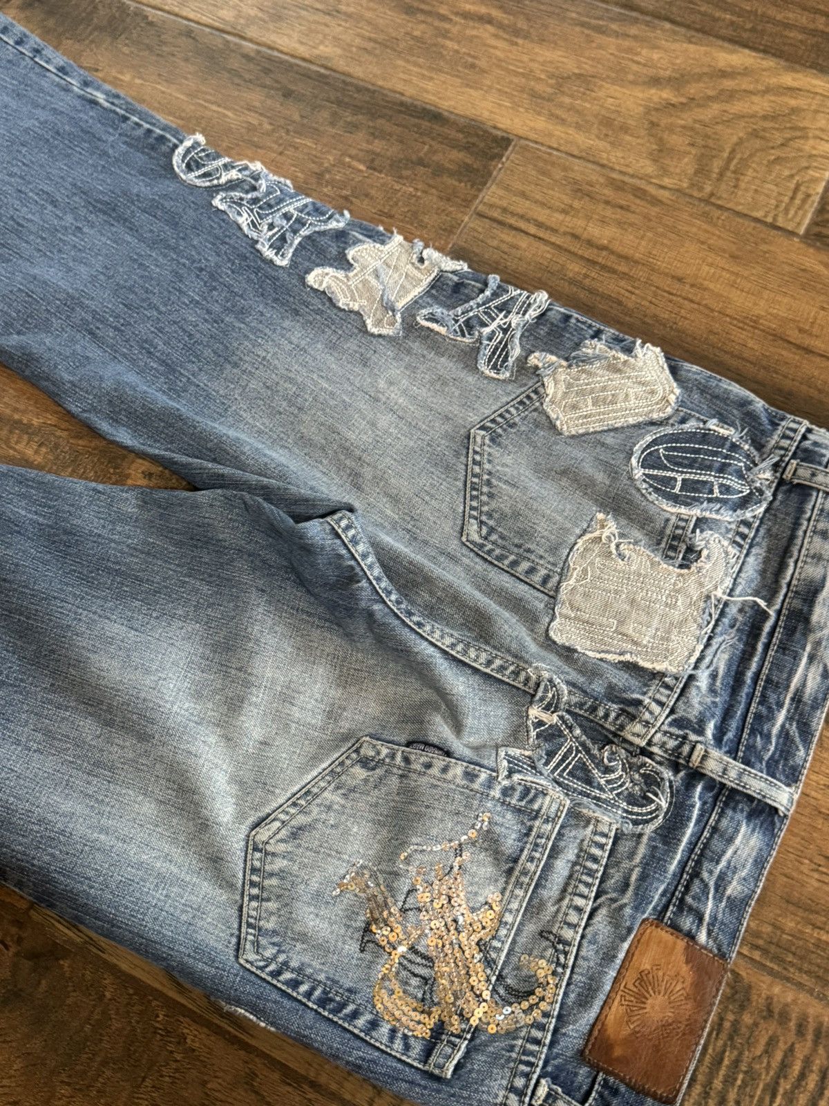 Japanese Brand Tornado mart spell out flared denim Size US 31 - 3 Thumbnail