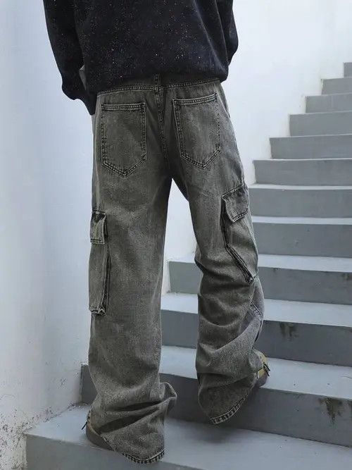 Designer × Japanese Brand × Vintage y2k baggy cargo hiphop faded pants Size US 34 / EU 50 - 3 Thumbnail