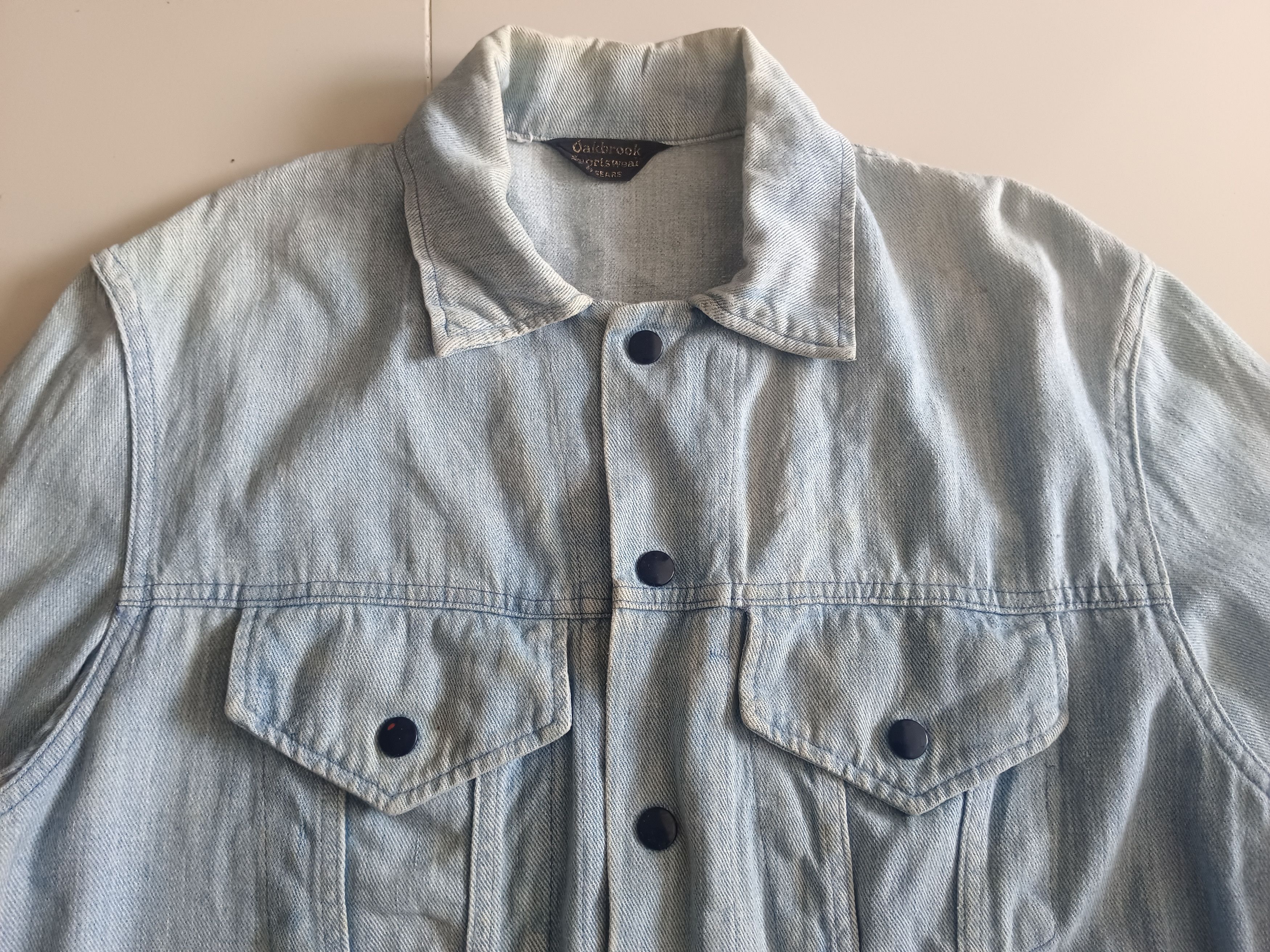 Sears × Vintage Vintage 70s Sears Oakbrook Sportswear Denim Jacket Size US L / EU 52-54 / 3 - 3 Thumbnail